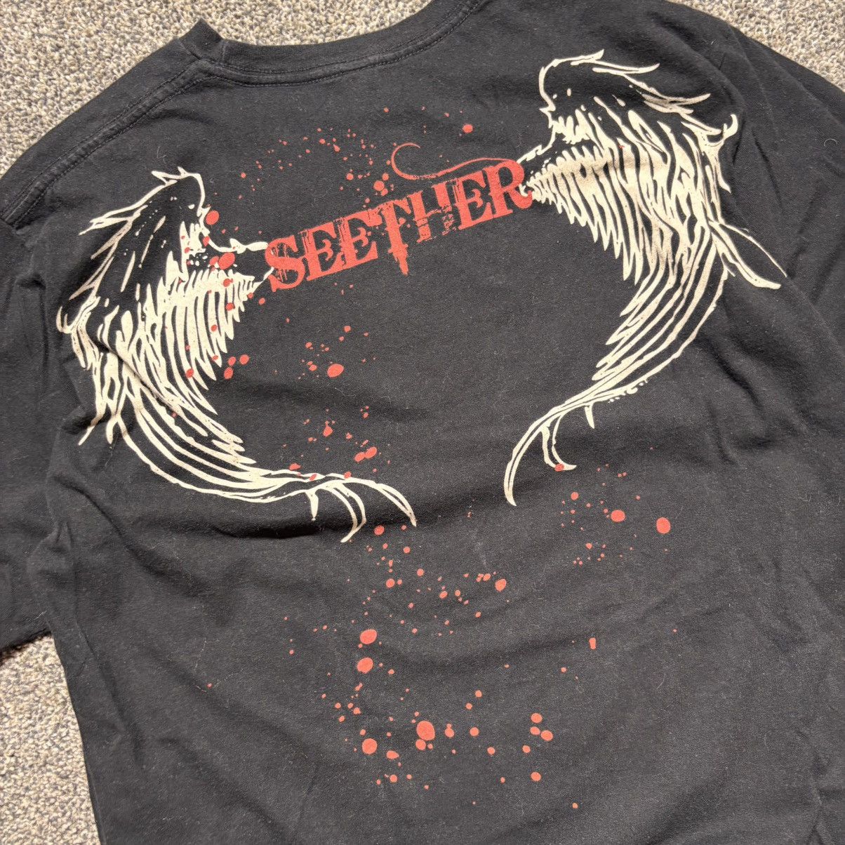 Next Level Apparel Vintage Y2K Seether “Good and Evil” Tee Size US L / EU 52-54 / 3 - 4 Thumbnail