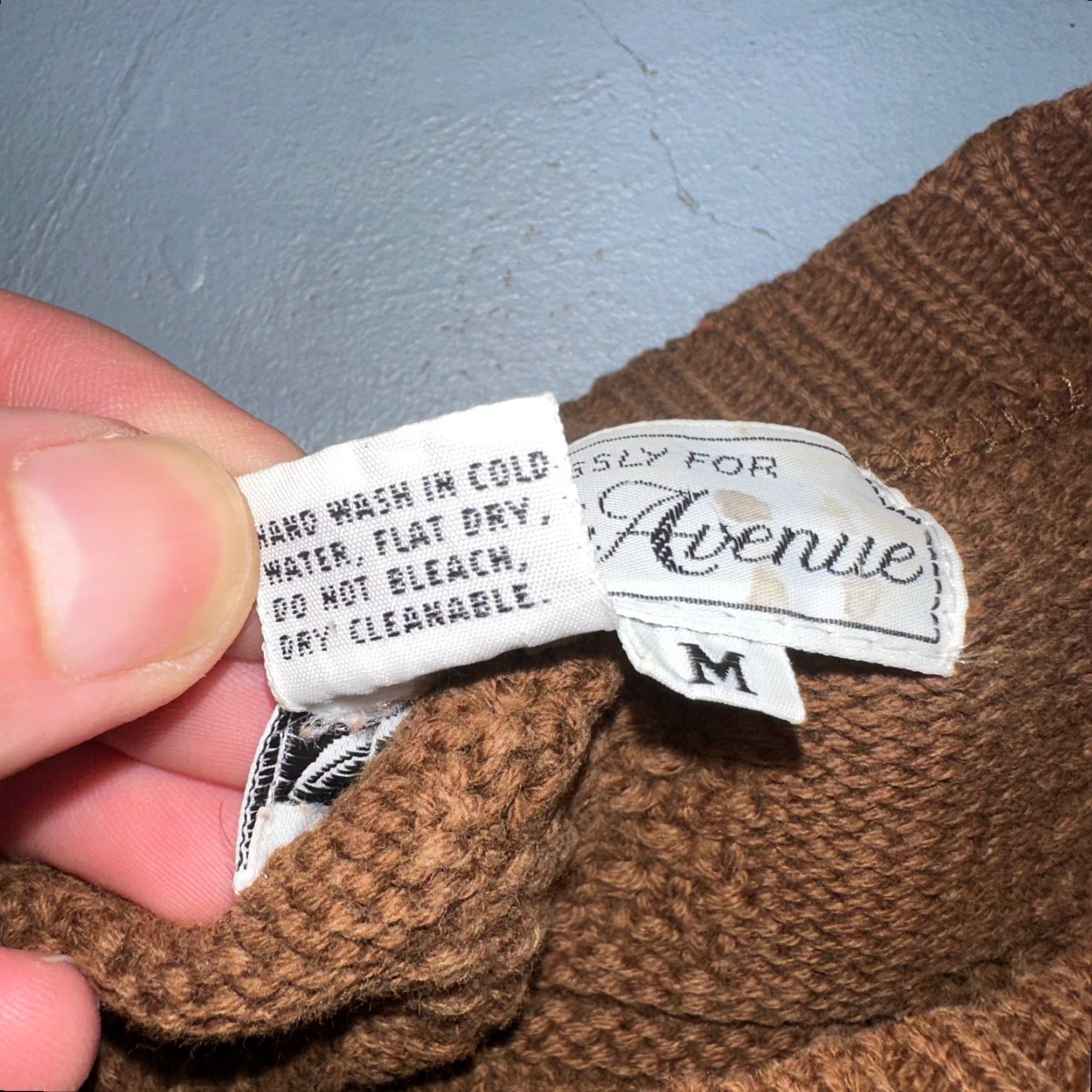 Saks Fifth Avenue VINTAGE Saks Fifth Avenue Cotton Sweater Pullover Mock Neck Mens M Brown Long Sleeve Classic Size US M / EU 48-50 / 2 - 7 Thumbnail