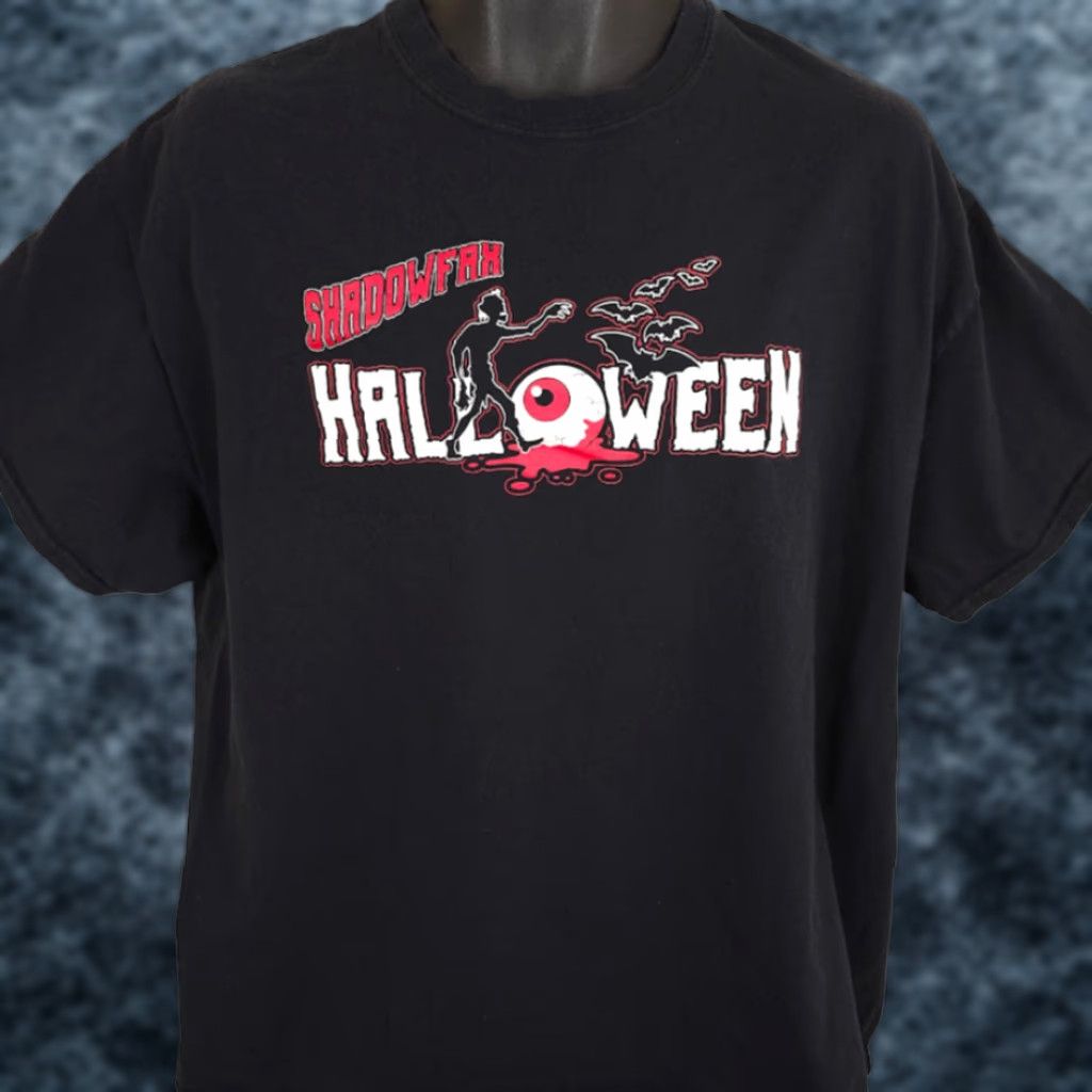 Olive Shadowfax Halloween T Shirt Mens XL Black Shadowfax Halloween T Shirt Men XL Black Halloween Horror Frankenstein Bat Theme Mens Shirt XL Black Size US XL / EU 56 / 4 - 1 Thumbnail