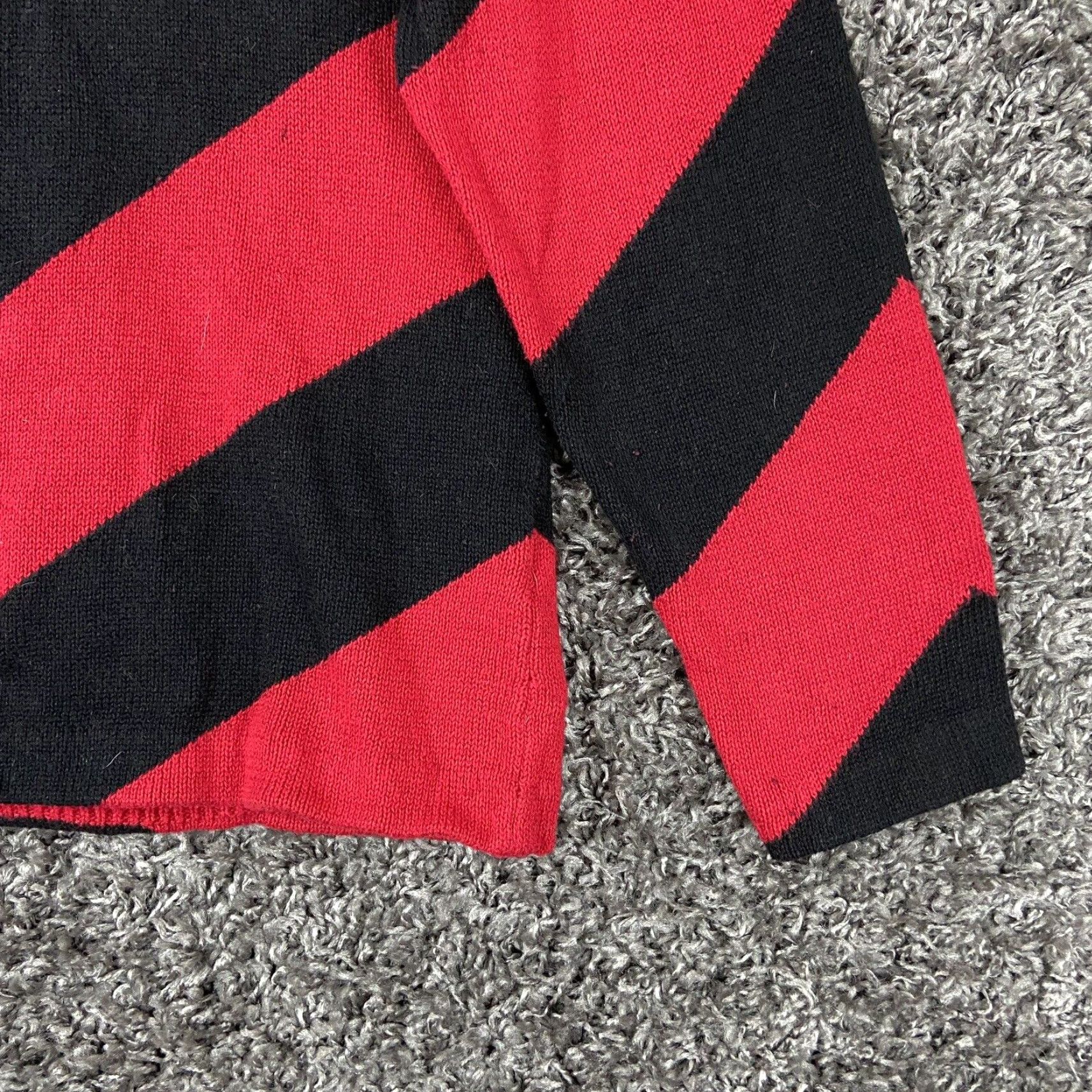 Liz Claiborne Liz Claiborne Women's Striped Long Sleeve Sweater Black Red XL Size XL / US 12-14 / IT 48-50 - 2 Thumbnail