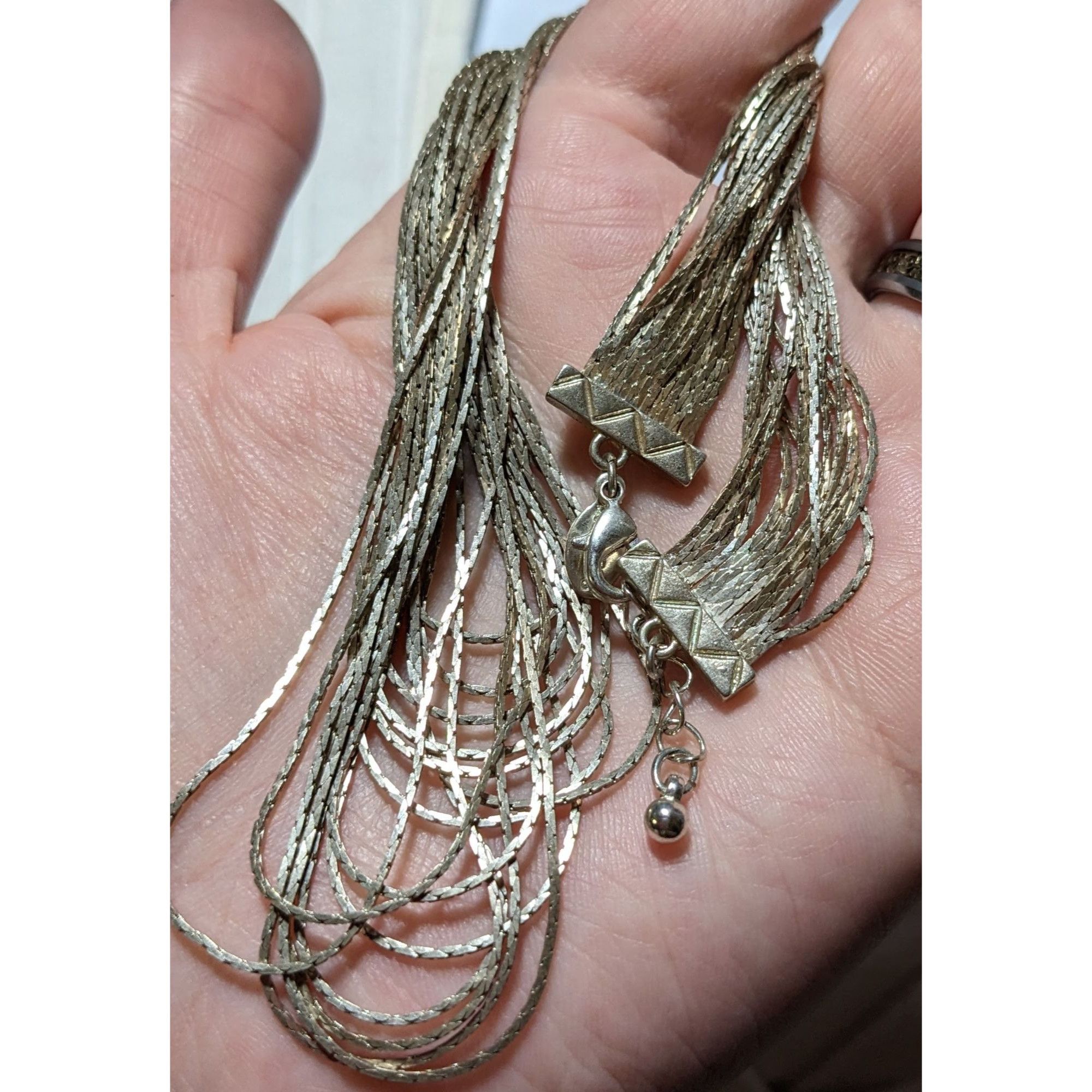 Express Express Multilayer Silver Chain Necklace Size ONE SIZE - 4 Thumbnail