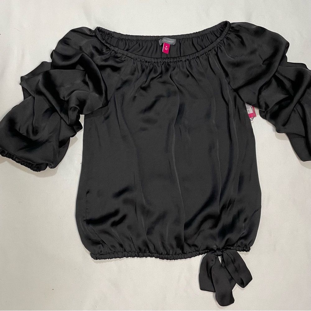 Vince Camuto NWT New $69 Vince Camuto Black Off The Shoulder Balloon Sle Size XS / US 0-2 / IT 36-38 - 6 Thumbnail