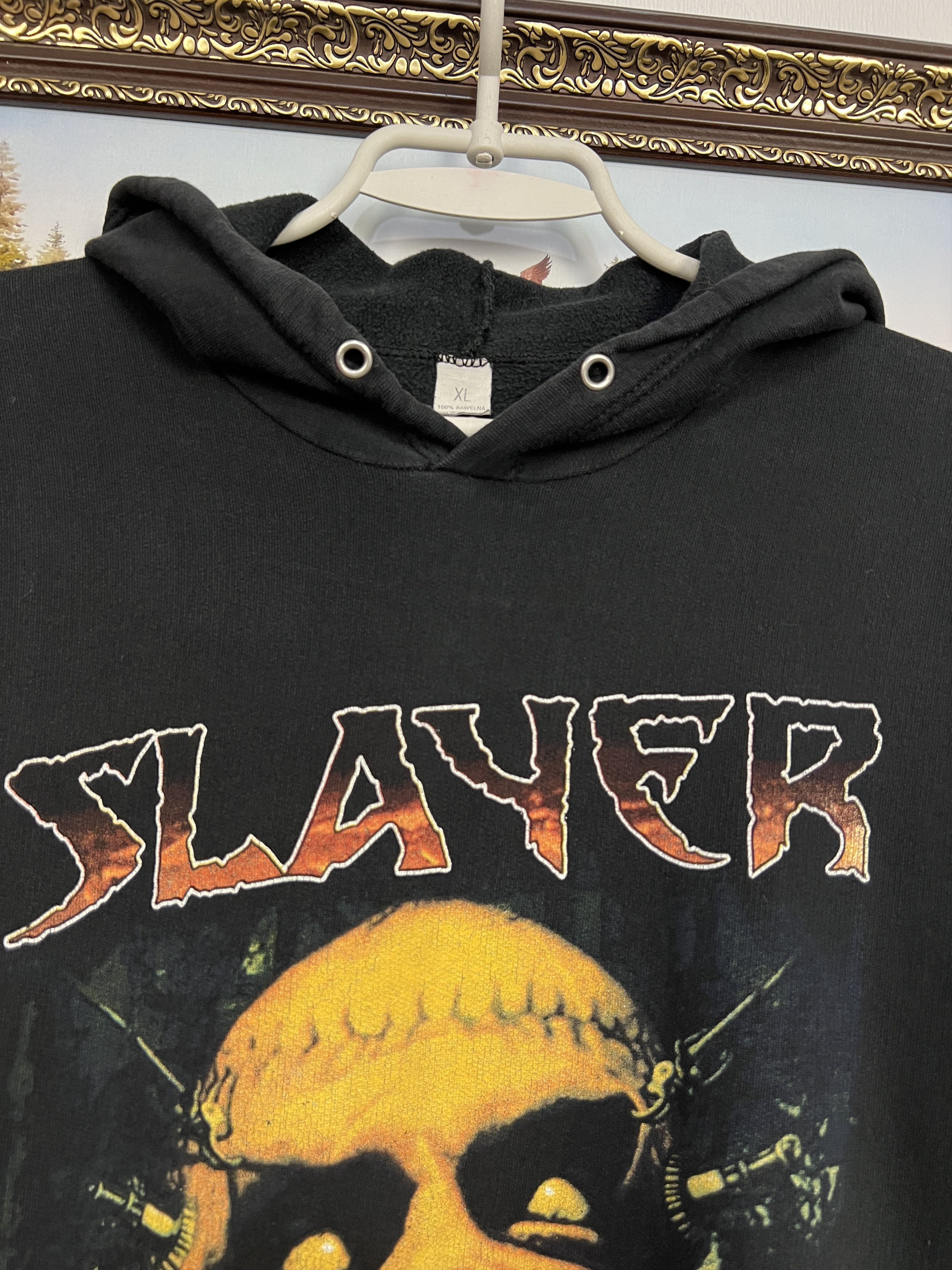 Vintage Vintage Slayer Over Print Hoodie Jacket Band Black Size US L / EU 52-54 / 3 - 4 Thumbnail