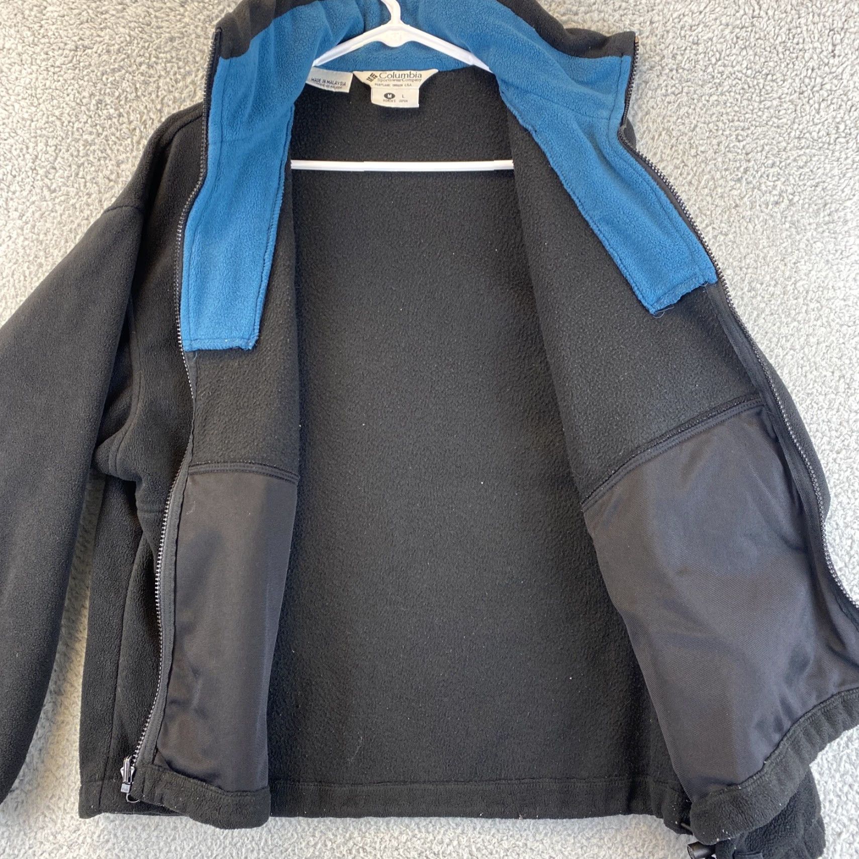 Vintage Columbia Women’s Full Zip Black Fleece Jacket Size Large Pockets 54-8 Velvet? (Note: ensure only original characters) Size L / US 10 / IT 46 - 6 Thumbnail