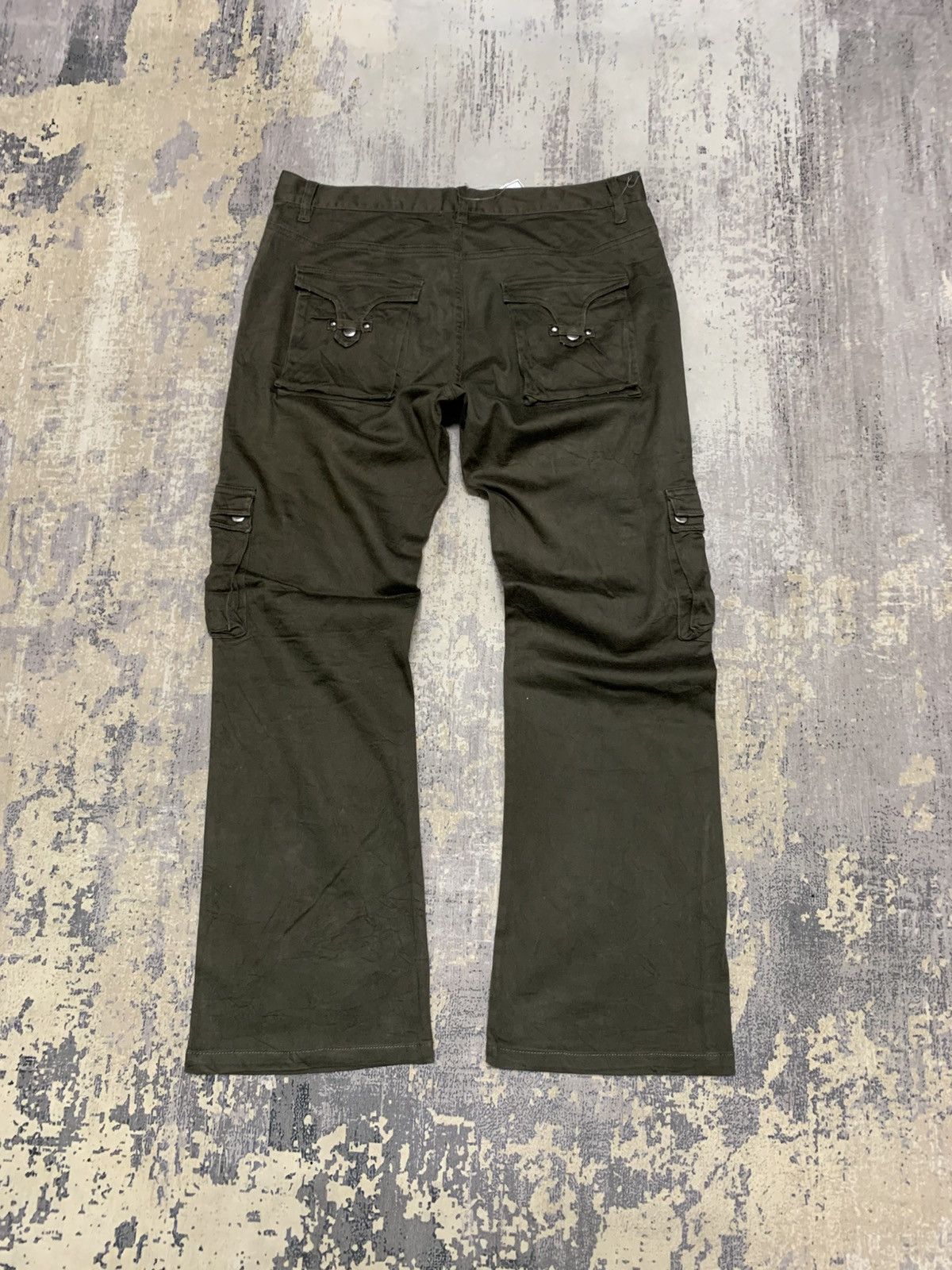 If Six Was Nine Semantic Design Cyber Y2K Bondage Flare Cargo Pants Size US 32 / EU 48 - 8 Thumbnail