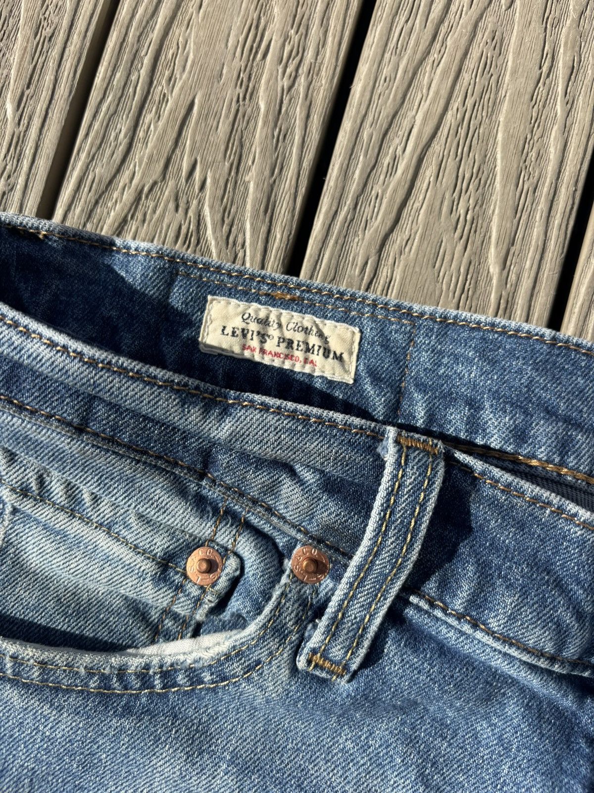 Levi's Levi’s Premium 511 Slim Fit Jeans Men 36x32 Light Wash Size US 36 / EU 52 - 3 Thumbnail