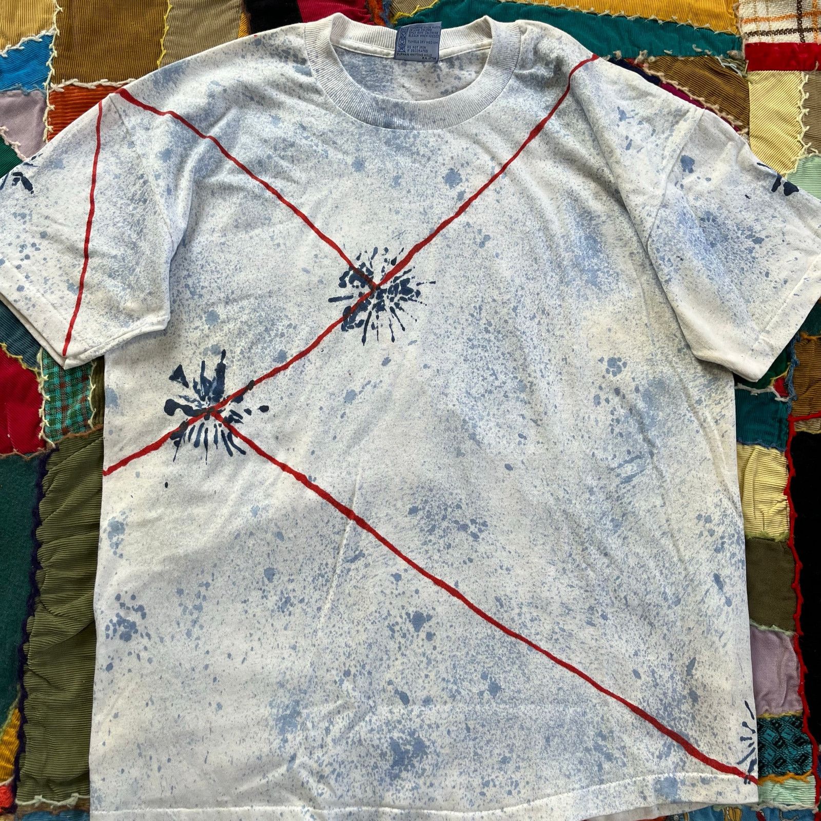 Other Vintage Winter Christmas Wrapping AOP Baby Blue Shirt Large Size US L / EU 52-54 / 3 - 1 Thumbnail