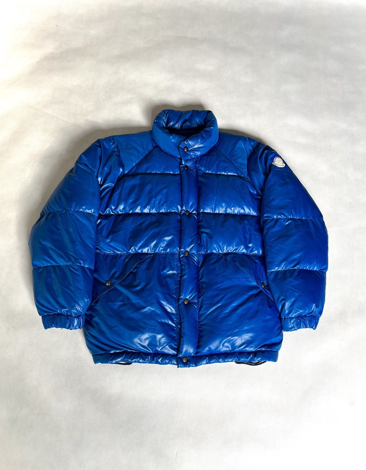 image of Vintage Moncler Grenoble Puffer Down Retro Jacket 80's 90's in Blue, Men's (Size Small)
