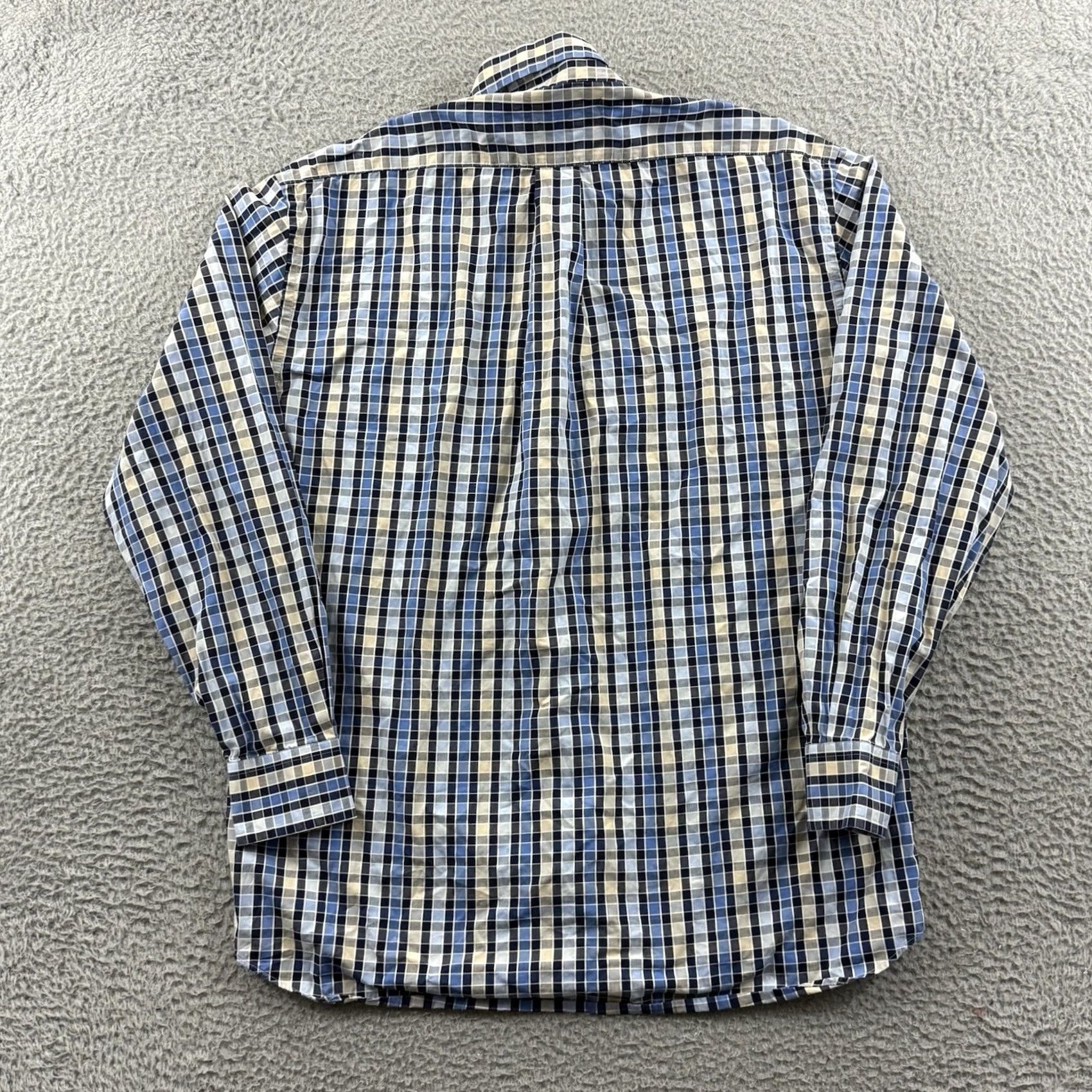Canali Canali Shirt Men Medium Blue Check Button Down Long Sleeve Casual Preppy Outdoor Size US M / EU 48-50 / 2 - 7 Thumbnail