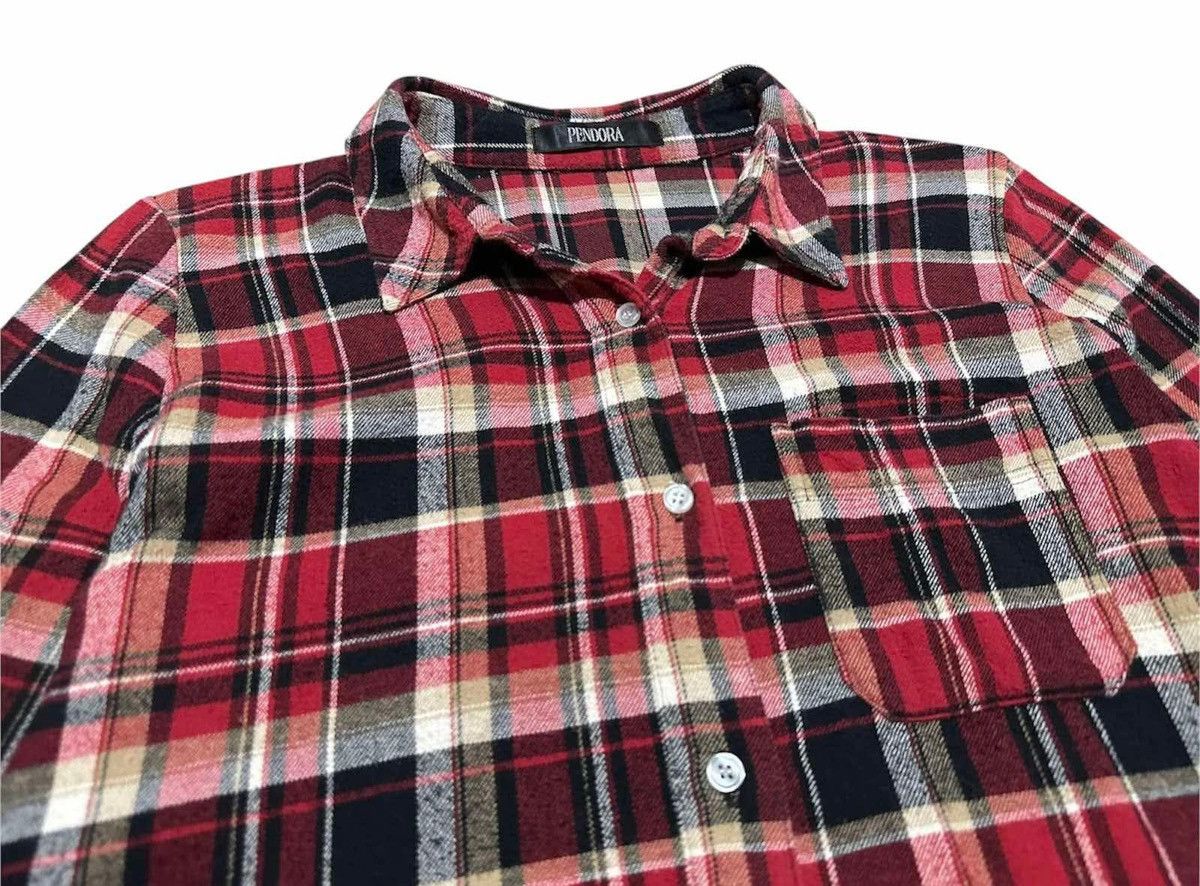 Hysteric Glamour × Japanese Brand × Seditionaries 🔥Sick Y2K Pendora Checked Long Shirt Goth Punk Size US L / EU 52-54 / 3 - 3 Thumbnail