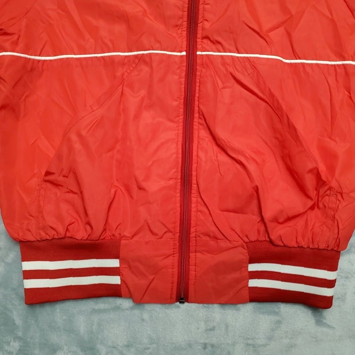 Vintage VINTAGE Alpha Sportswear Jacket Mens L Red Bomber Jacket Elastic Waist Lined Zip Full Zip Casual Sports Retro Mens Size US L / EU 52-54 / 3 - 2 Thumbnail