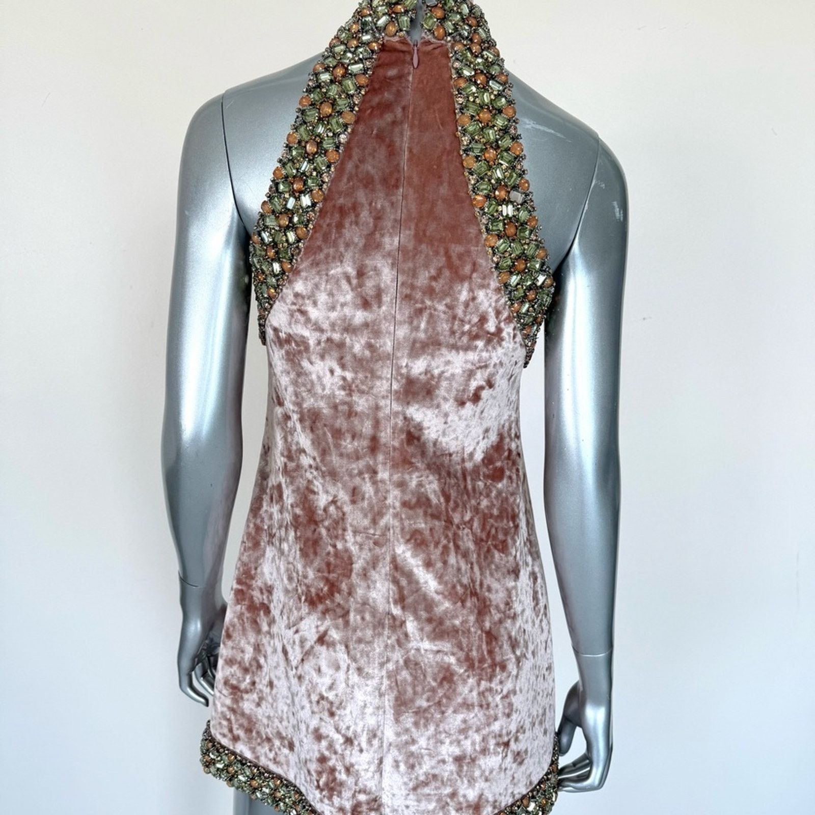 ALEXIS ALEXIS women velvet dress with crystals size 6 US 1200$ Size M / US 6-8 / IT 42-44 - 5 Thumbnail