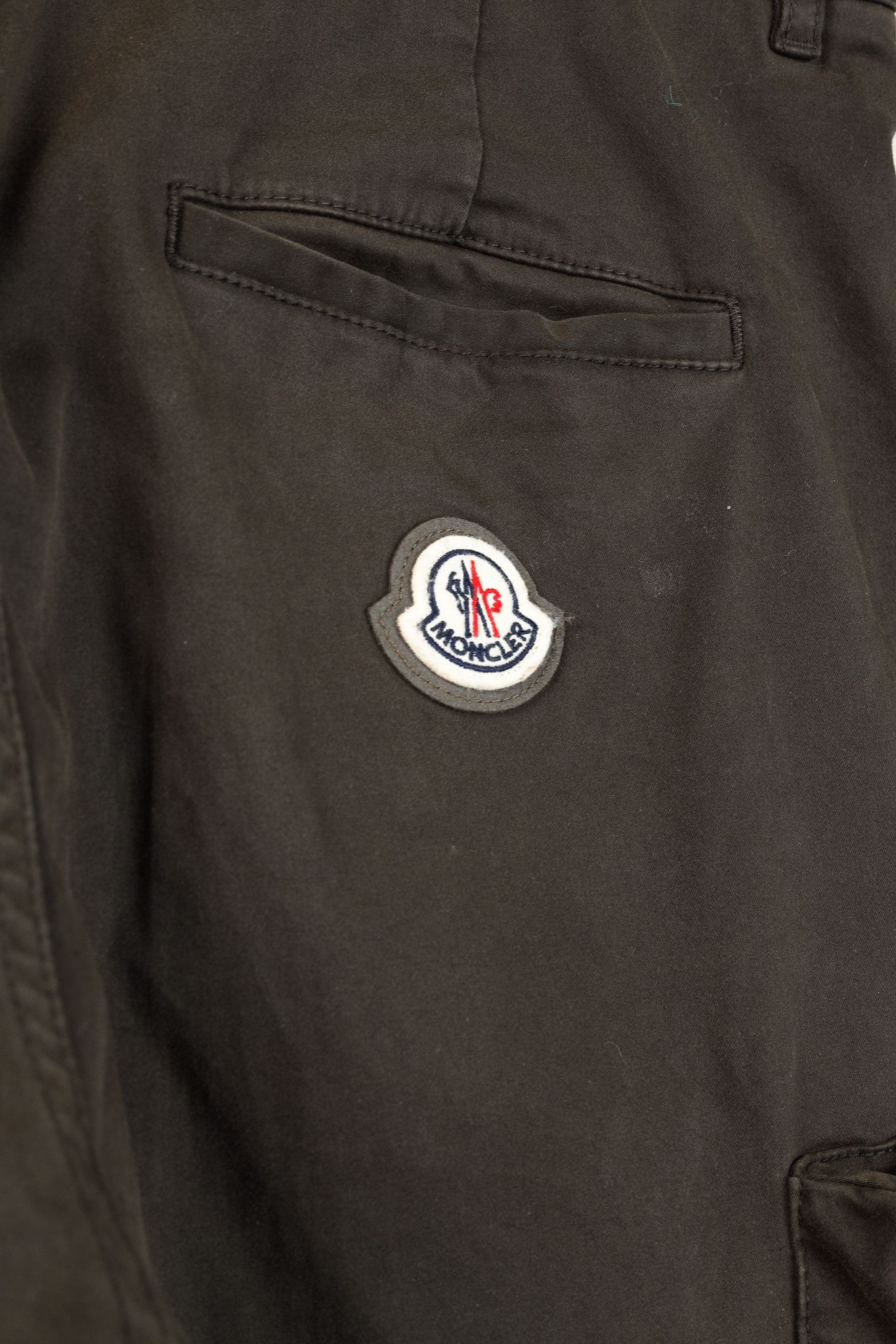 Moncler Moncler Military Khaki Wide-Leg Stretch-Cotton Cargo pant Size US 34 / EU 50 - 8 Thumbnail