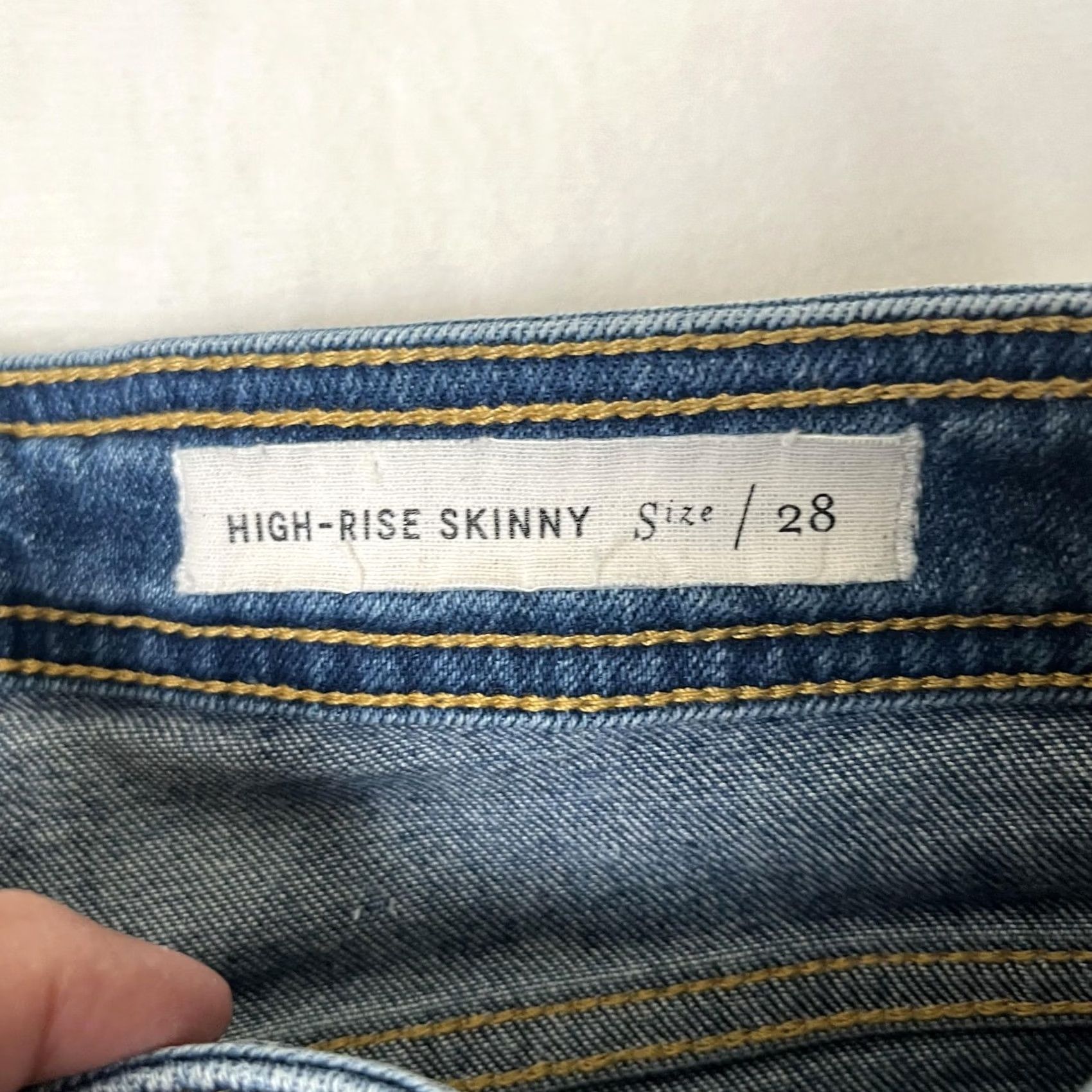 Vintage Pilcro And The Letterpress Jeans Womens High-Rise Skinny 28 Blue Wash Denim Size 28" / US 6 / IT 42 - 5 Thumbnail