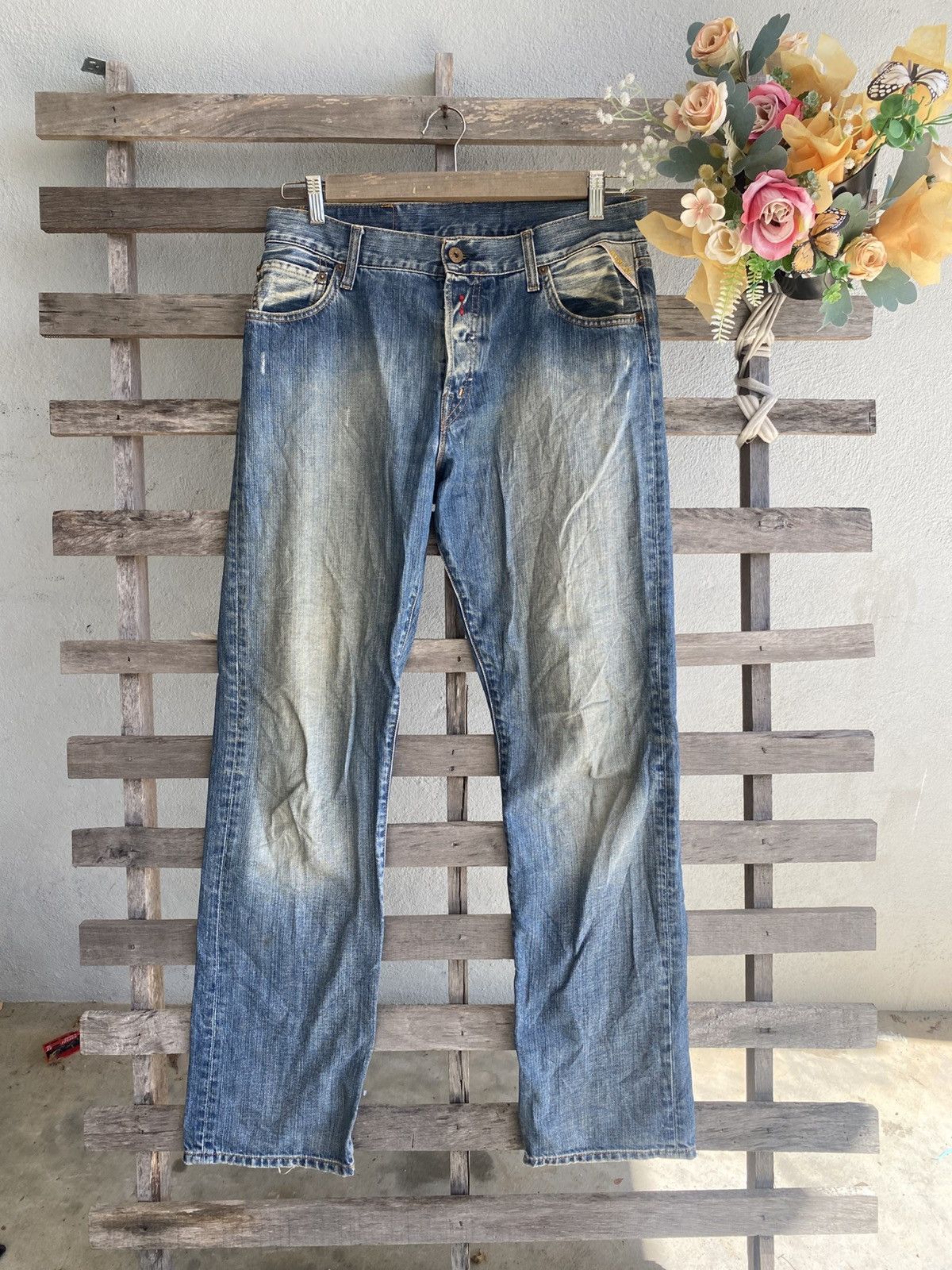 Replay Vintage Replay Denim Pants - Distressed and Fade Size US 32 / EU 48 - 1 Thumbnail
