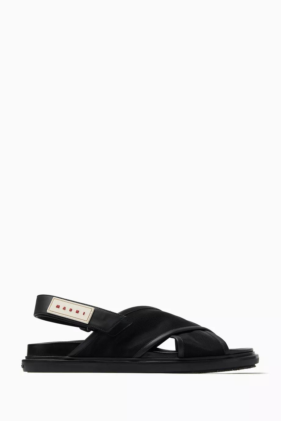 o1f1d3z0525 Fussbett Slingback Sandals in Black