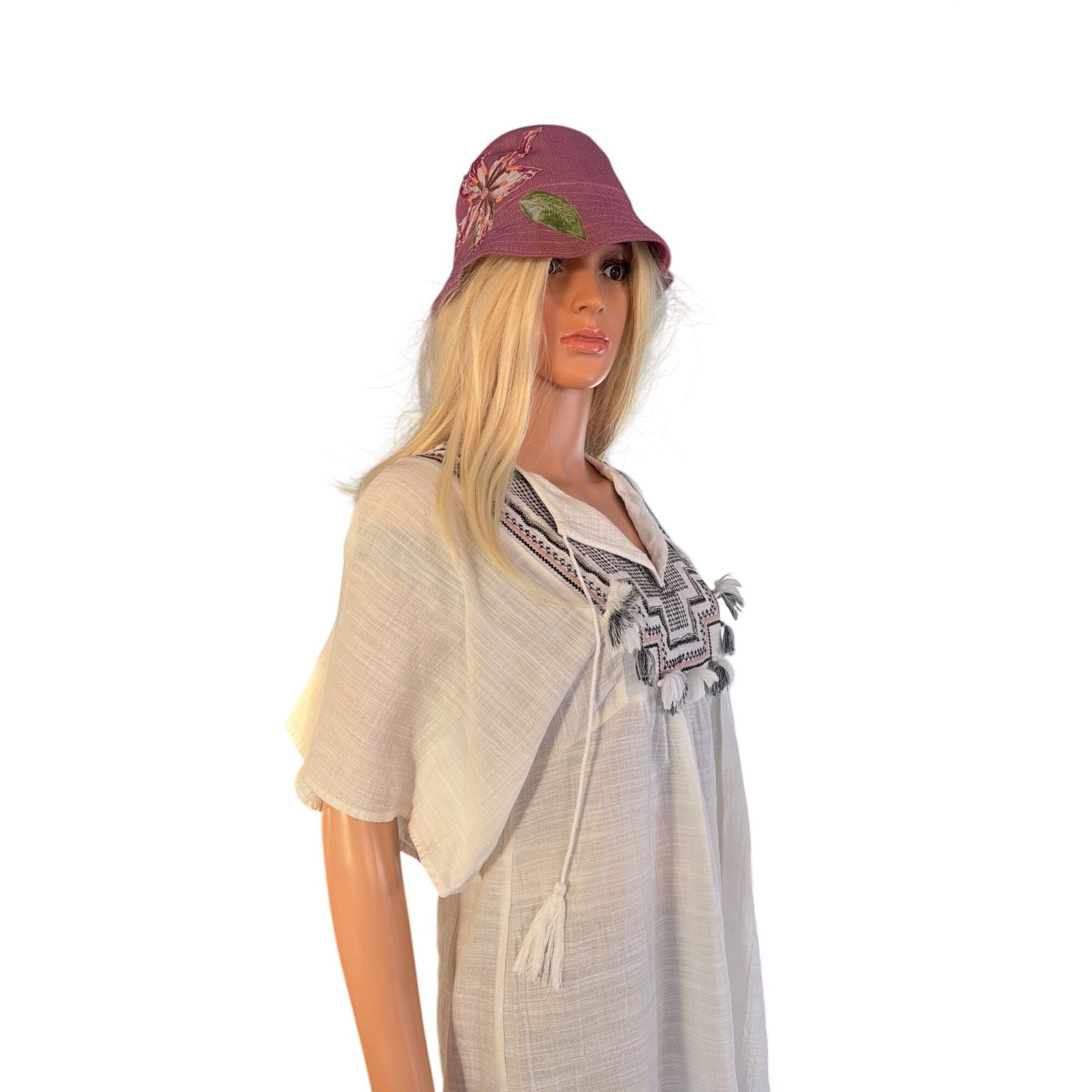 Kangol Kangol OS Embroidered Bucket Hat Floral Rose Pink Vintage HT Size ONE SIZE - 13 Thumbnail