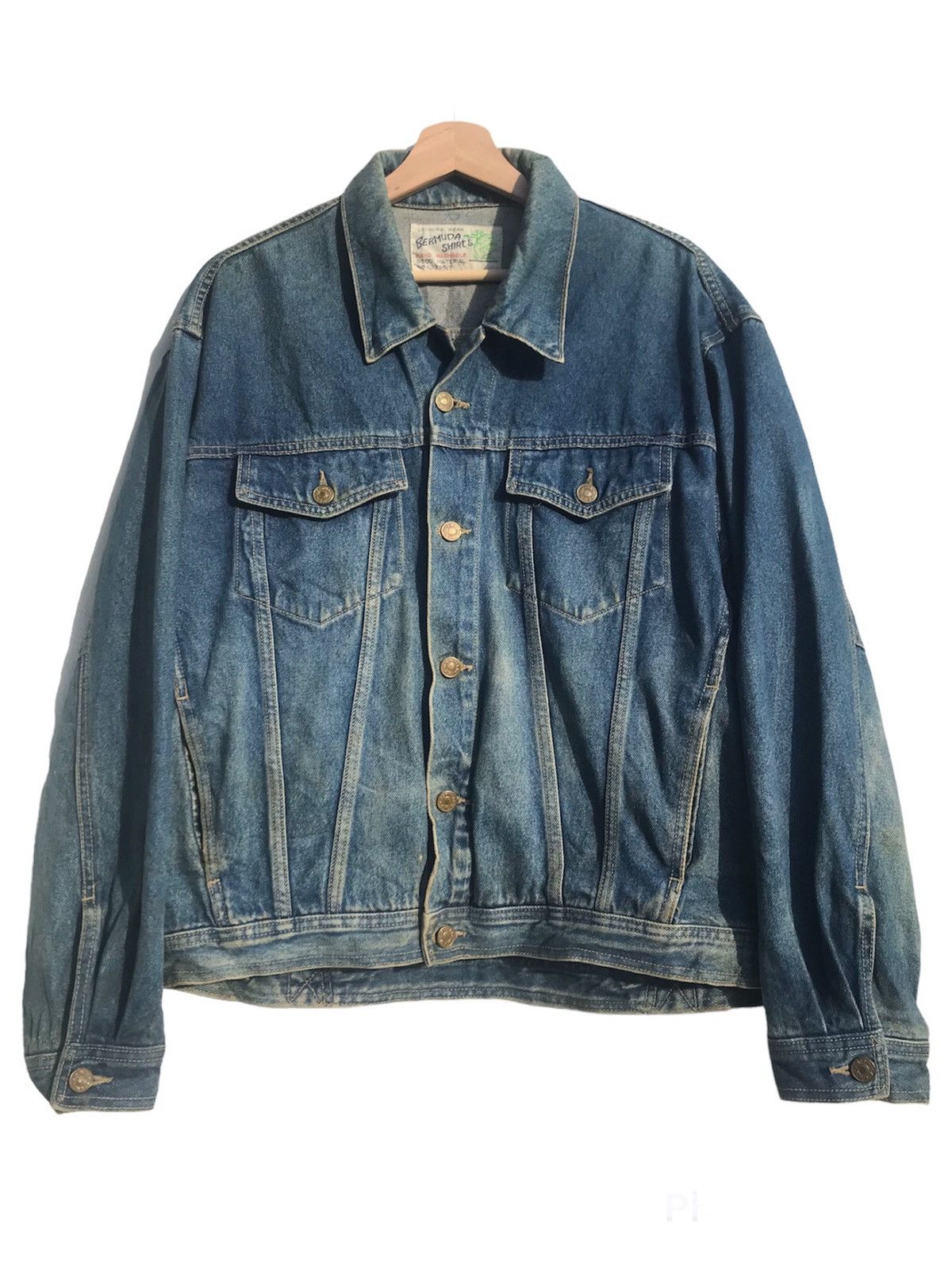 Vintage Vintage Bermuda Denim Jacket Size US L / EU 52-54 / 3 - 1 Thumbnail