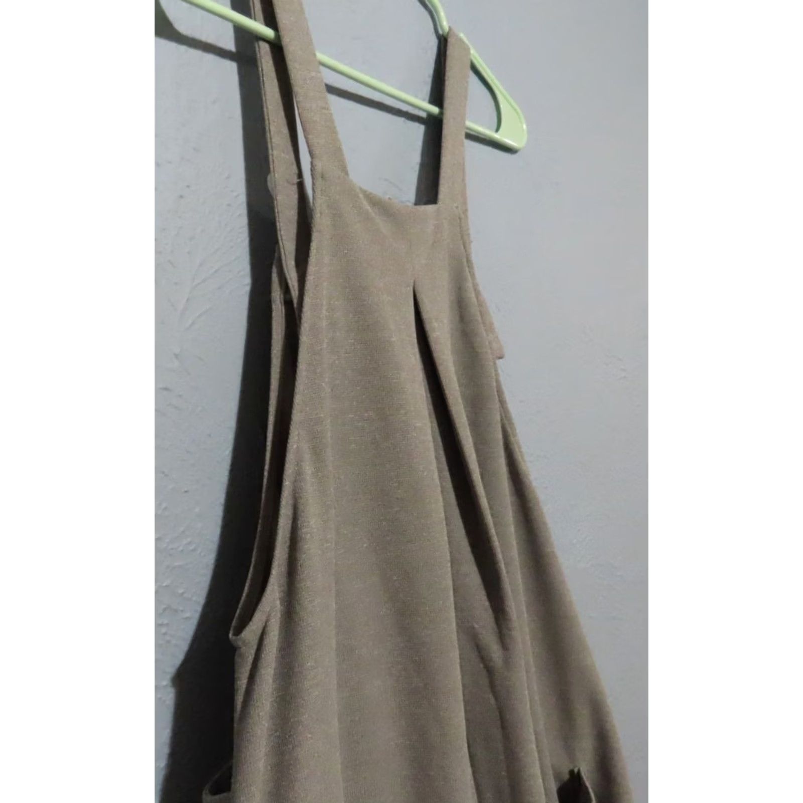 Vintage Halara Overalls Waffle Casual Adjustable Strap Button Multiple Pockets Gray L Women Bohemian One-Piece Sleeveless Wide-Leg Size 36" / US 14 / IT 50 - 7 Thumbnail