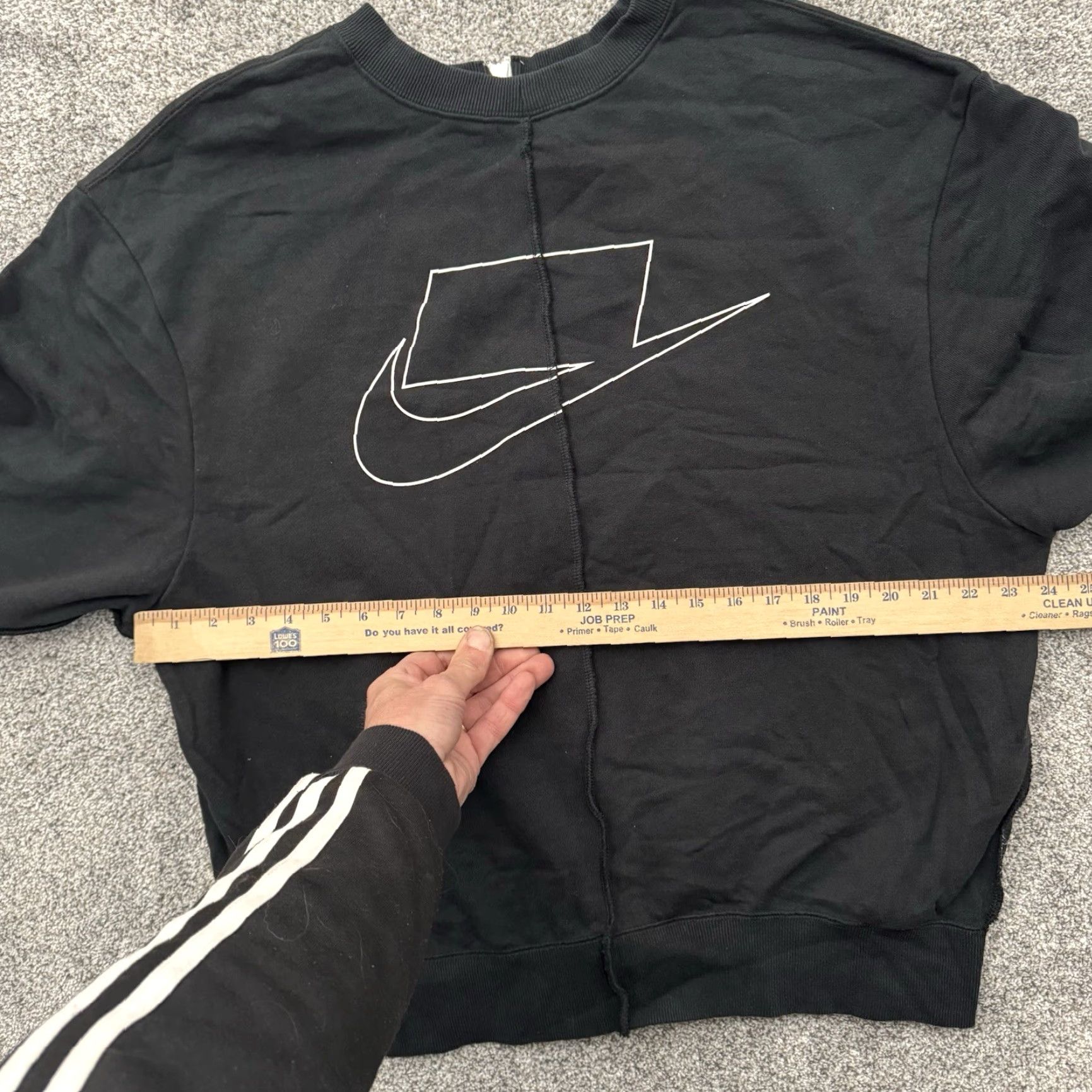 Nike Nike Sweatshirt Womens Small Oversize Back Zipper Deconstructed Streetwear Shirt Size S / US 4 / IT 40 - 6 Thumbnail