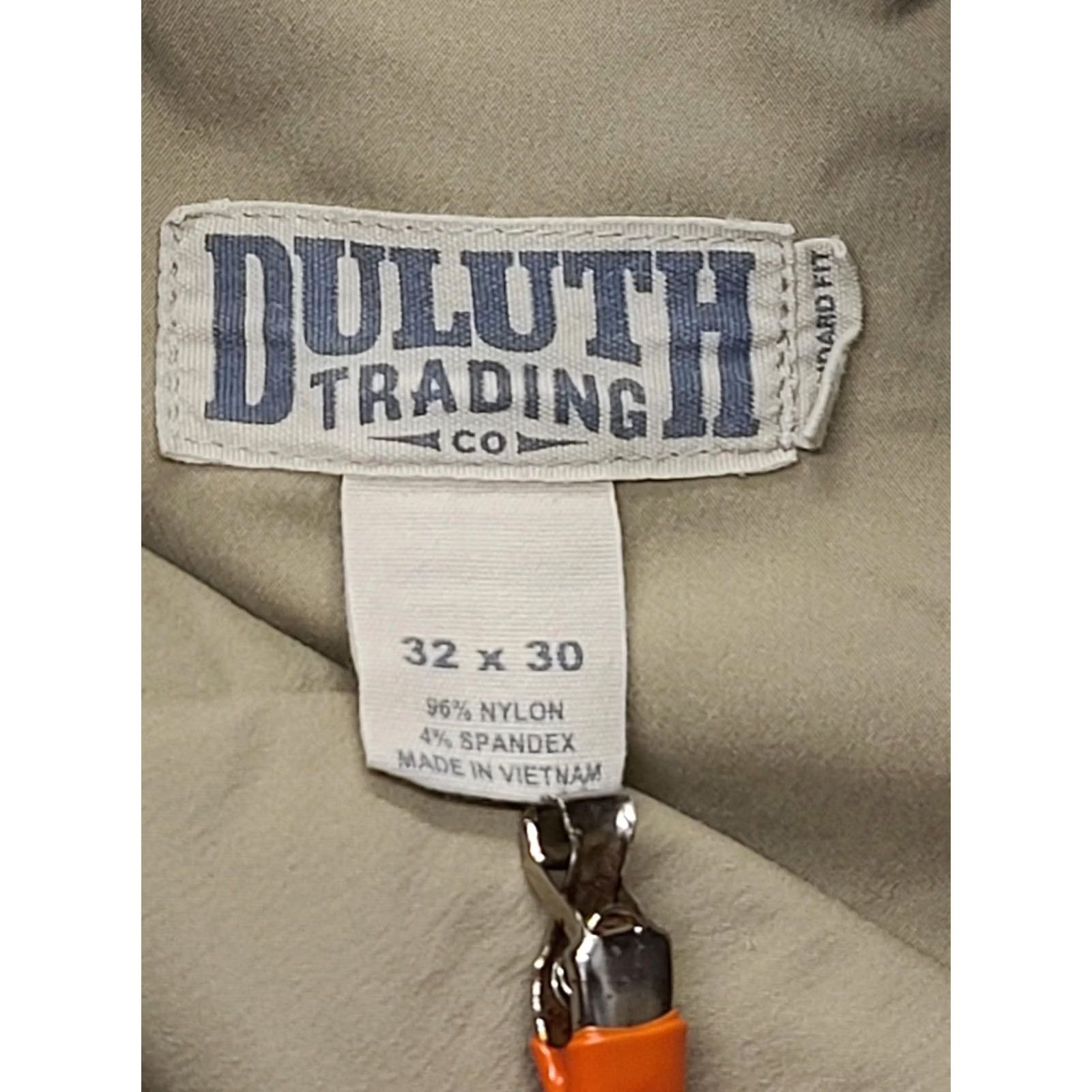 Duluth Trading Company Duluth Trading Co Cargo Pants Men 32x30 Khaki Relaxed Fit Nylon Spandex Pockets Moisture Wicking Quick Dry Water Resistant Straight Leg Casual Size US 32 / EU 48 - 3 Thumbnail
