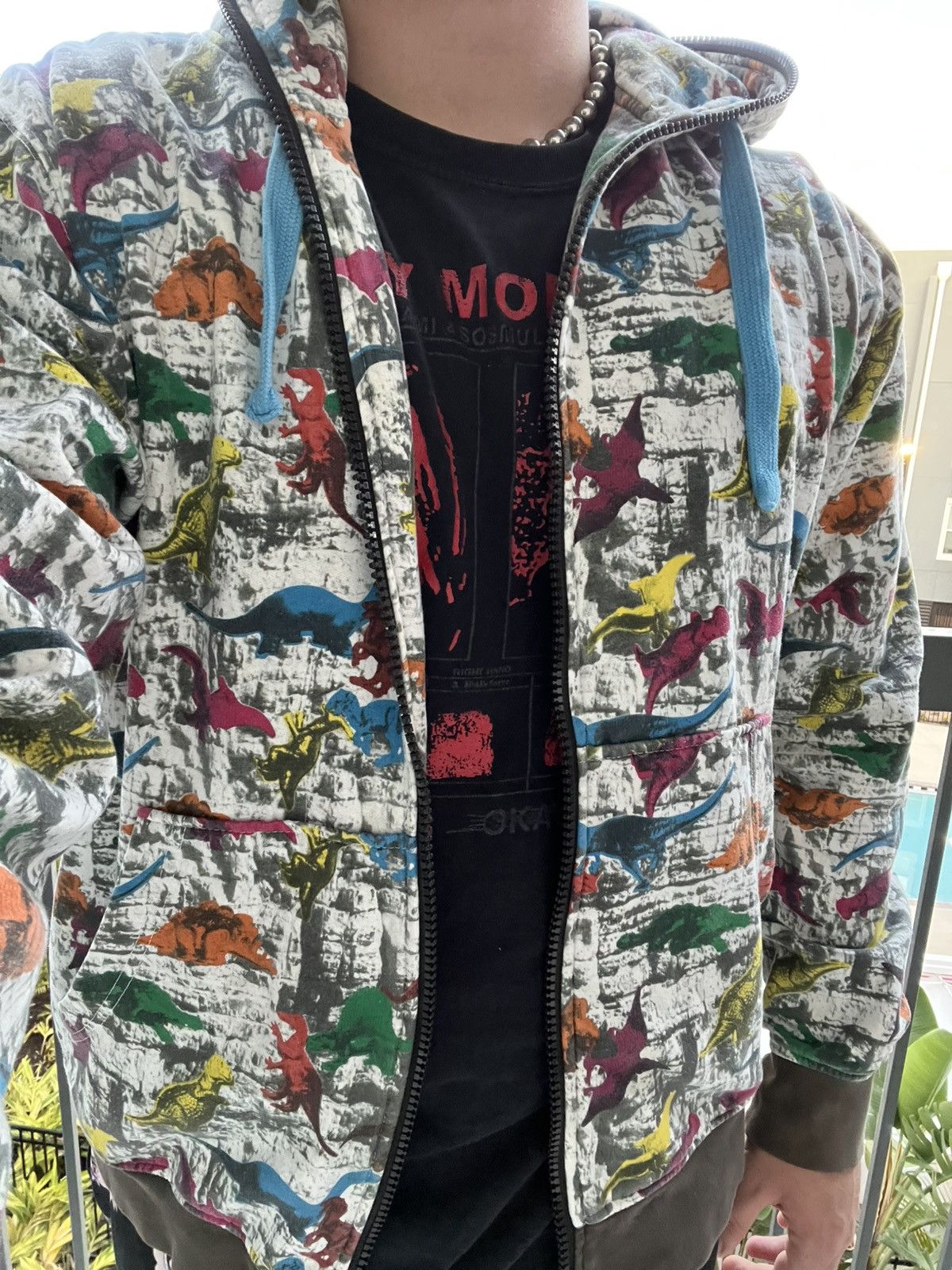 Other RARE Dinosaur Y2K full zip hoodie Size US L / EU 52-54 / 3 - 6 Thumbnail