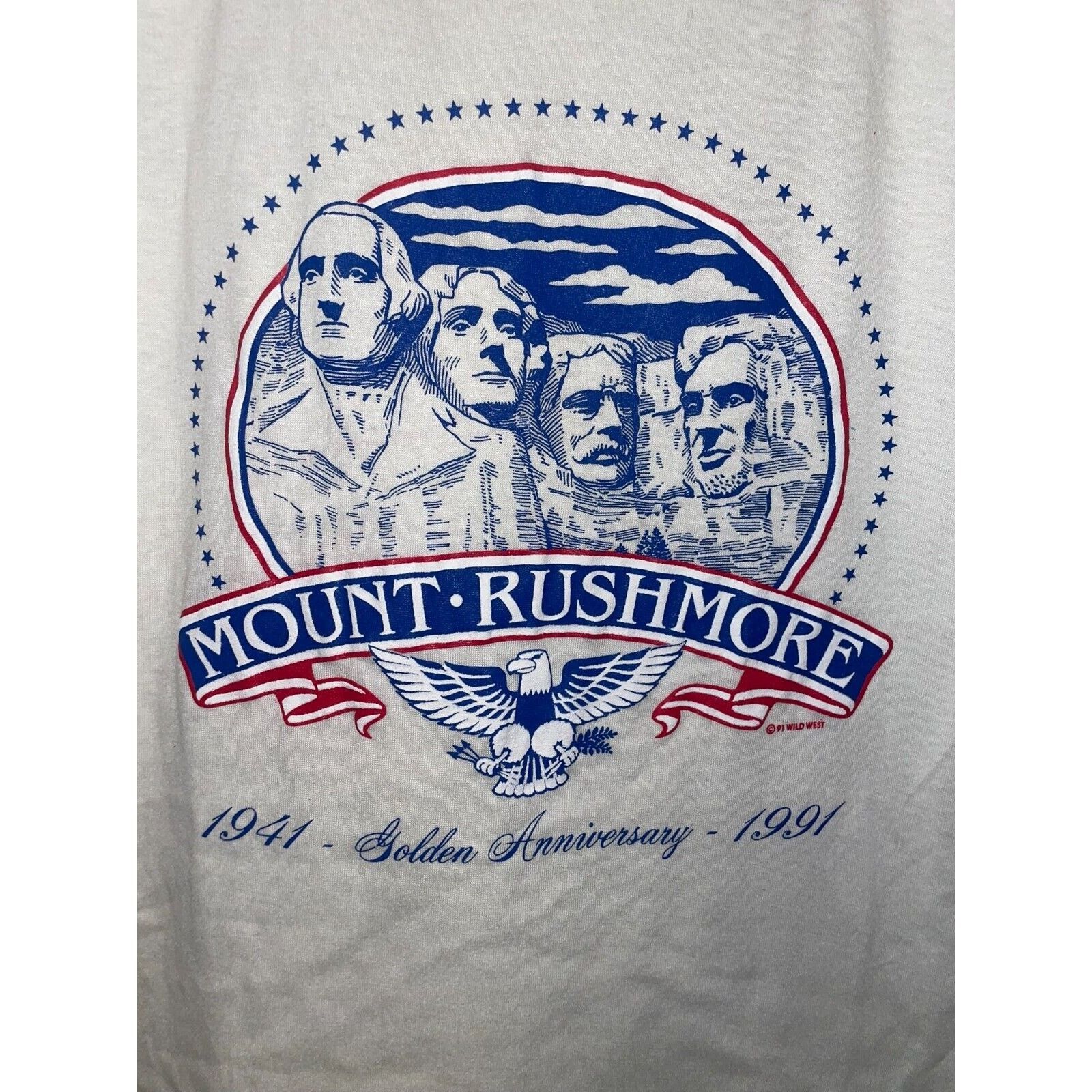Jerzees × Vintage 1991 Vintage Mount Rushmore Golden Anniversary Graphic Shirt Size US L / EU 52-54 / 3 - 2 Thumbnail