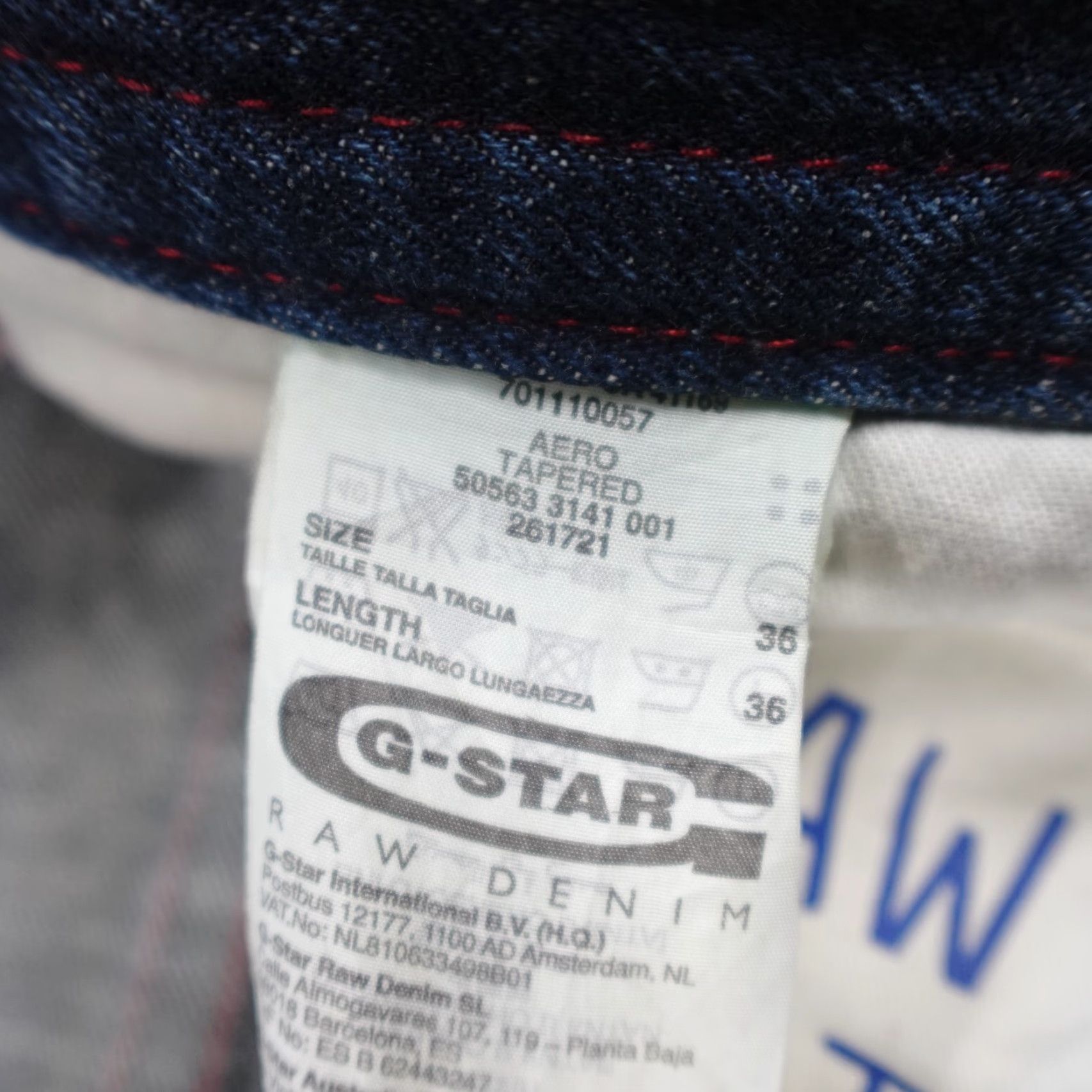 G-Star G-Star Aero Tapered Blue Jeans Button Fly Distressed 36x36 Regular Men Mason 34 Inseam 37 Waist Blue Denim 3D Vintage No (Actual 37"x34") Size US 36 / EU 52 - 6 Thumbnail