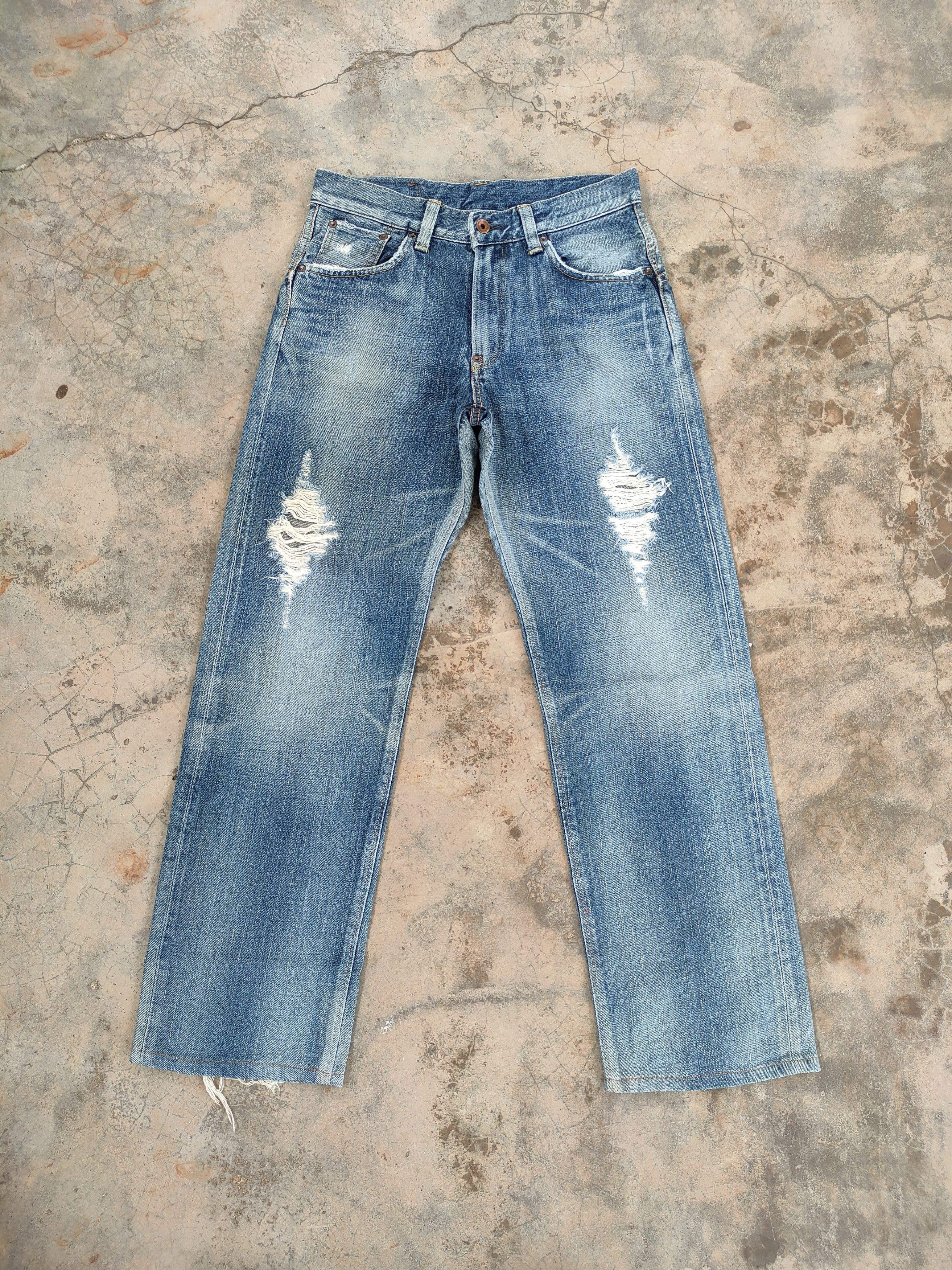 Edwin W31 VINTAGE EDWIN ORANGE TAG FADED DISTRESSED JEANS PANTS Size US 31 - 1 Thumbnail