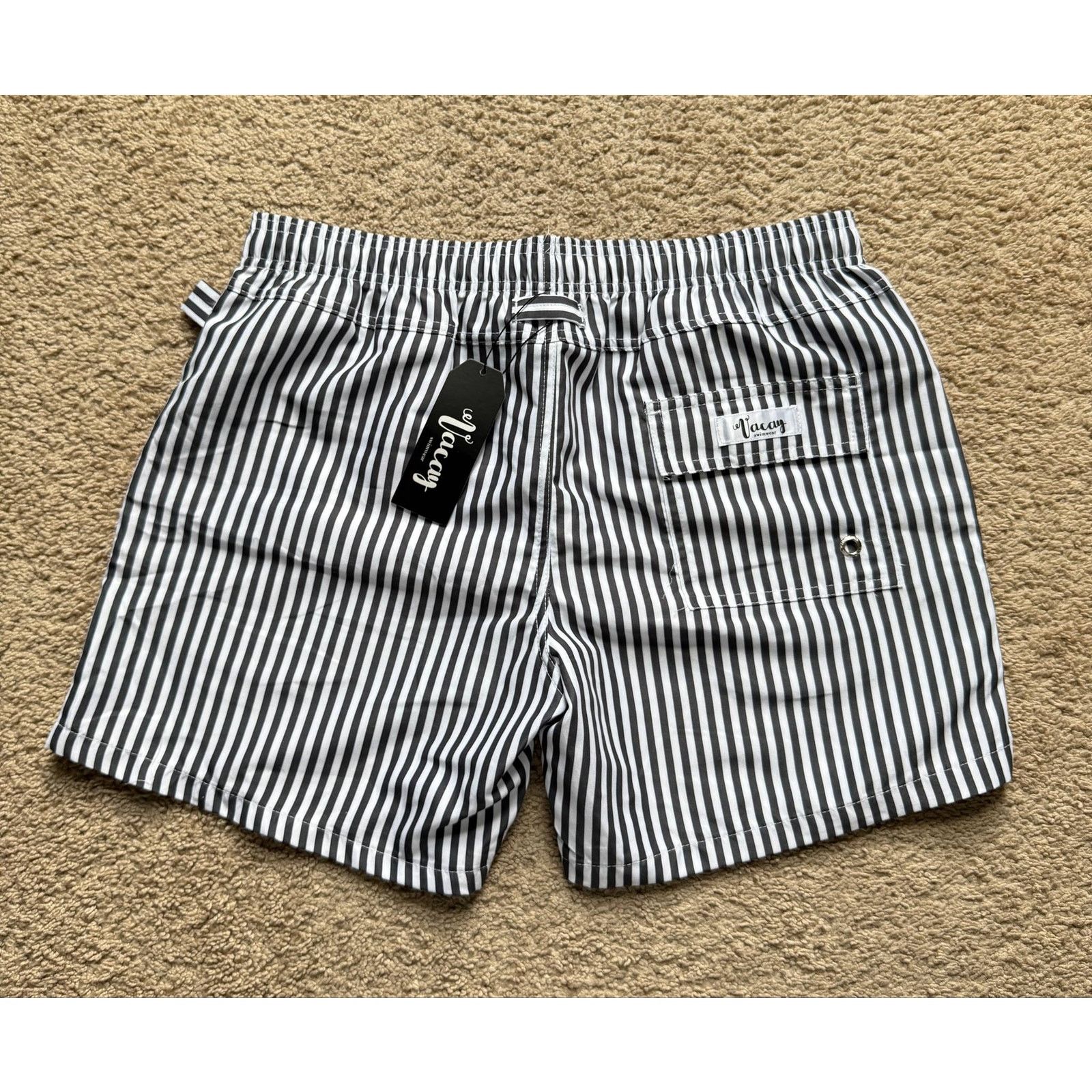 Other NWT Vacay Swimwear Hamptons Swim Short Black/White L (34) Size US 34 / EU 50 - 5 Thumbnail