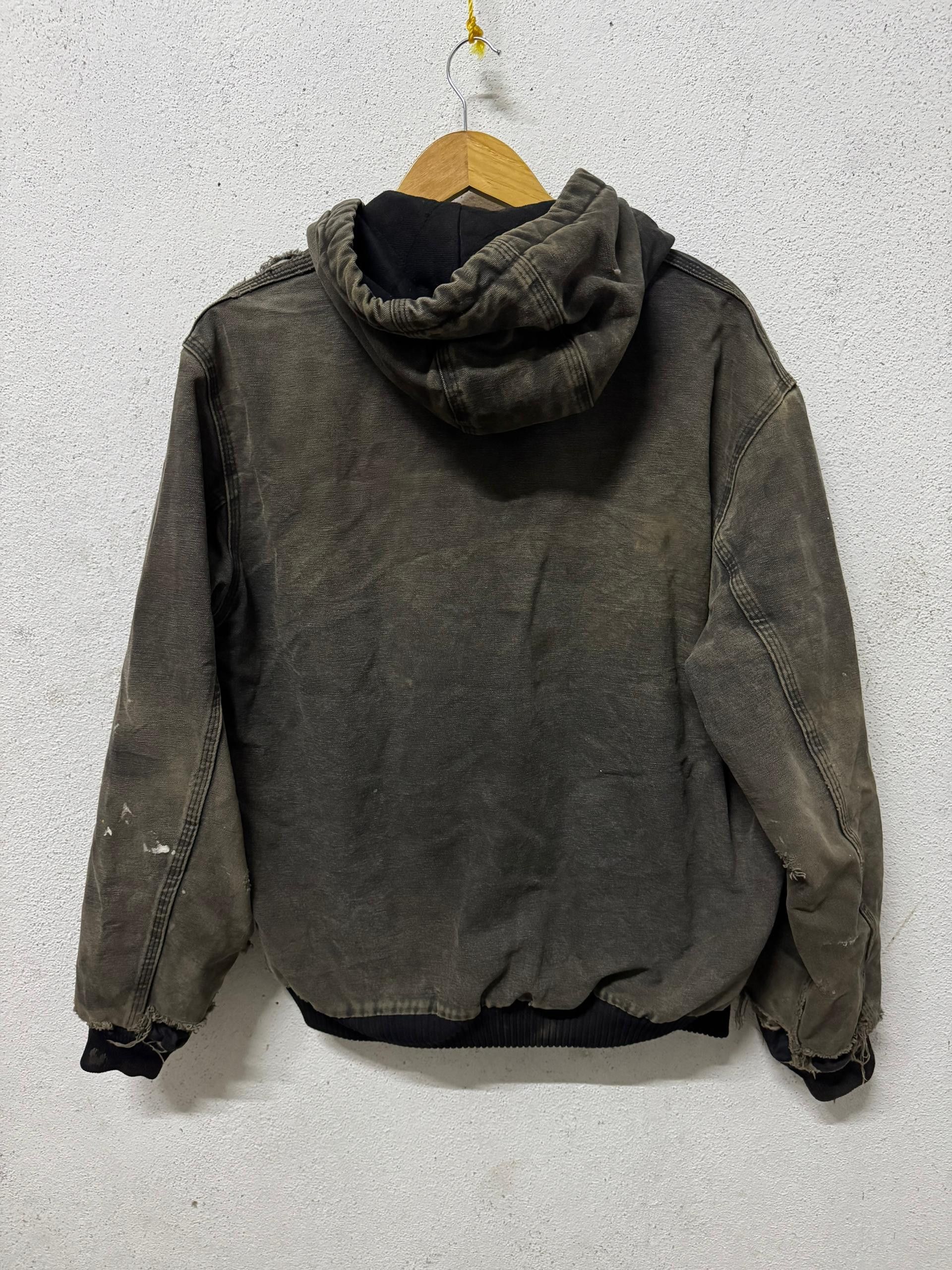 Carhartt Vintage sunfaded distressed carhatt hooded jacket workwear Size US M / EU 48-50 / 2 - 14 Thumbnail