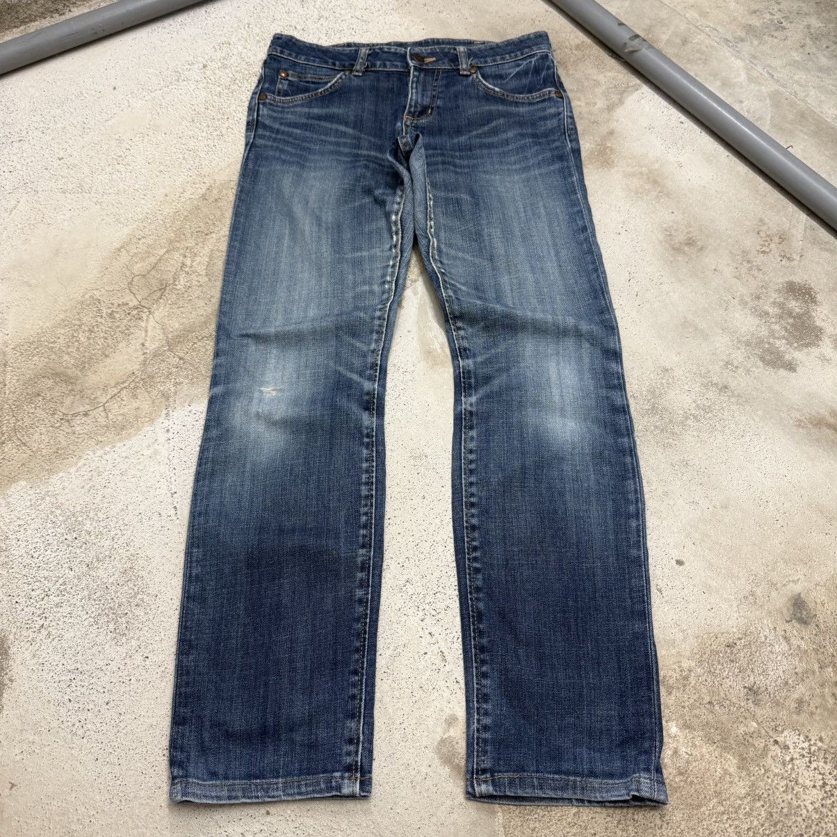 Other Lady Wrangler Whisker Distressed Denim Pants Size 29" - 3 Thumbnail