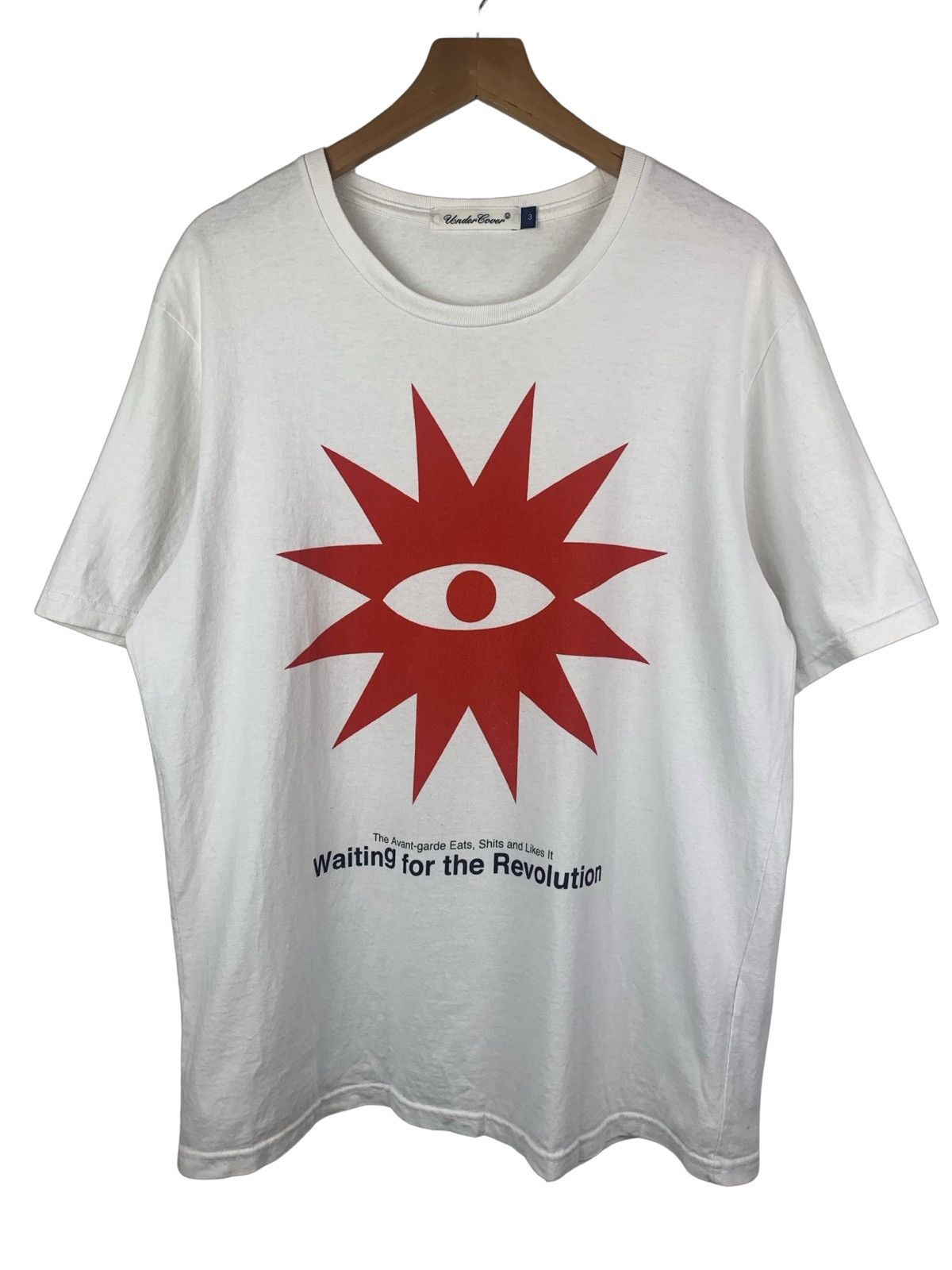 Image of Undercover Ss18 “Waiting For The Revolution” Tee in Black, Men's (Size Large)
