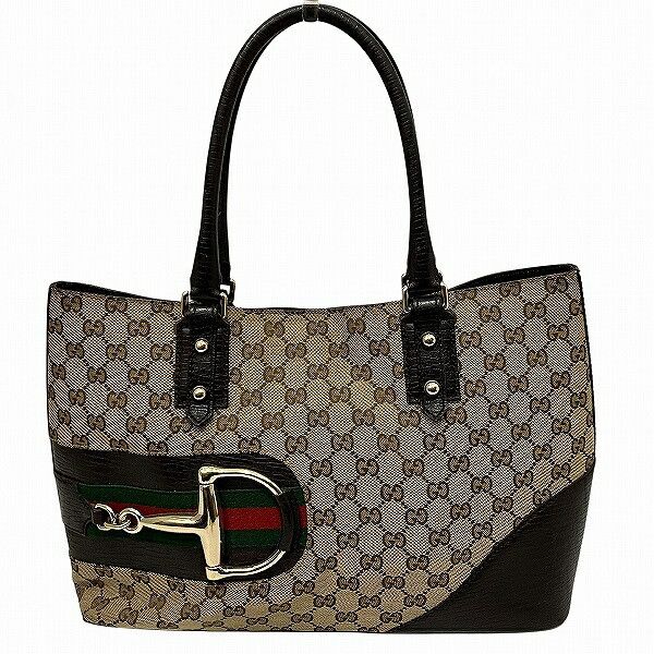 Gucci Gucci Gucci GG Canvas Tote Bag Leather Tote Bag 137385 DUTY FREE for USA Size ONE SIZE - 1 Thumbnail