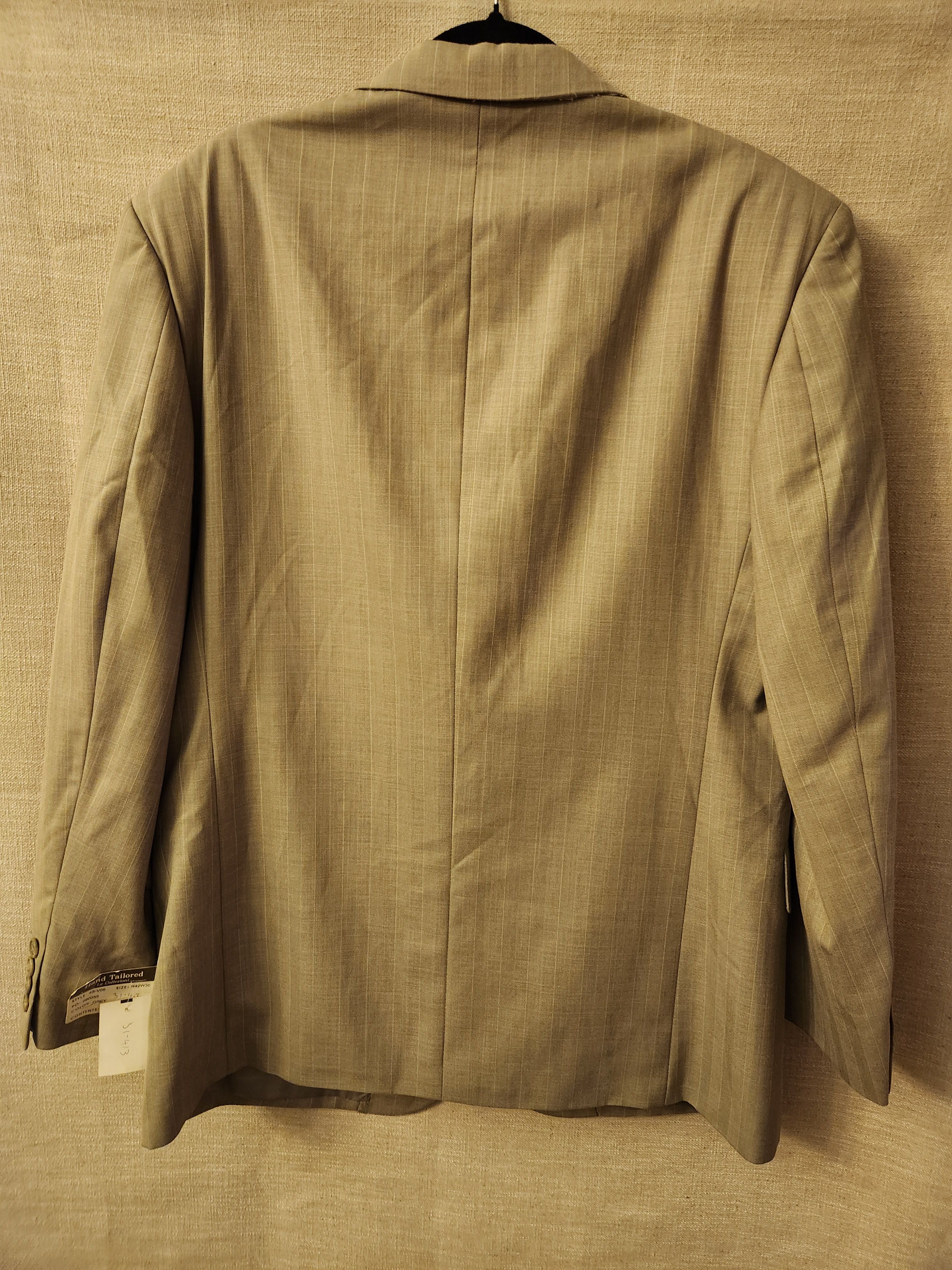 Other NWT Zandello Hand Tailored Gray Pinstriped Blazer Size 42R - 2 Thumbnail