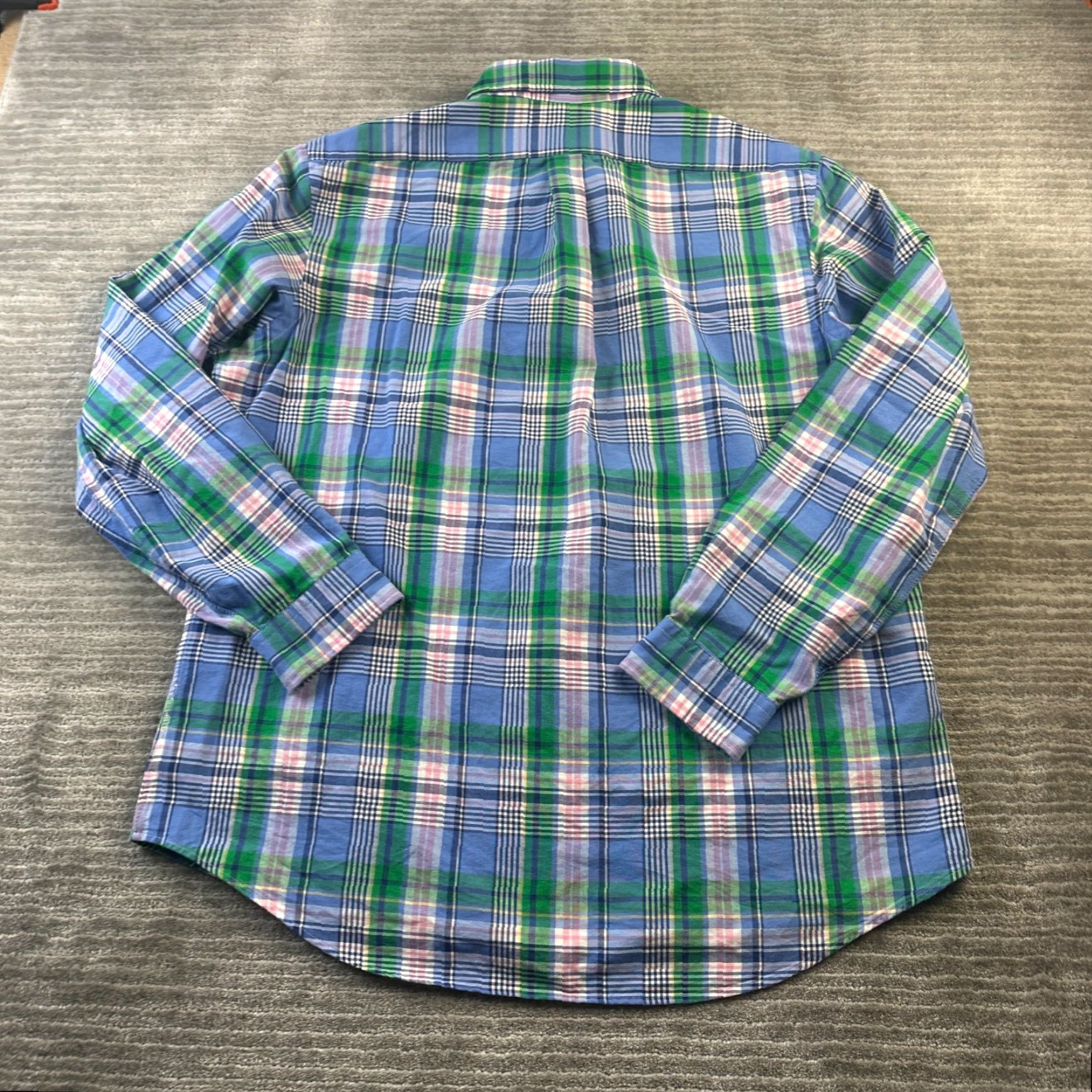 Ralph Lauren Ralph Lauren Shirt XL Blue Button-Up Collared Classic Mens Long Sleeve Cotton Vintage No Size US XL / EU 56 / 4 - 2 Thumbnail