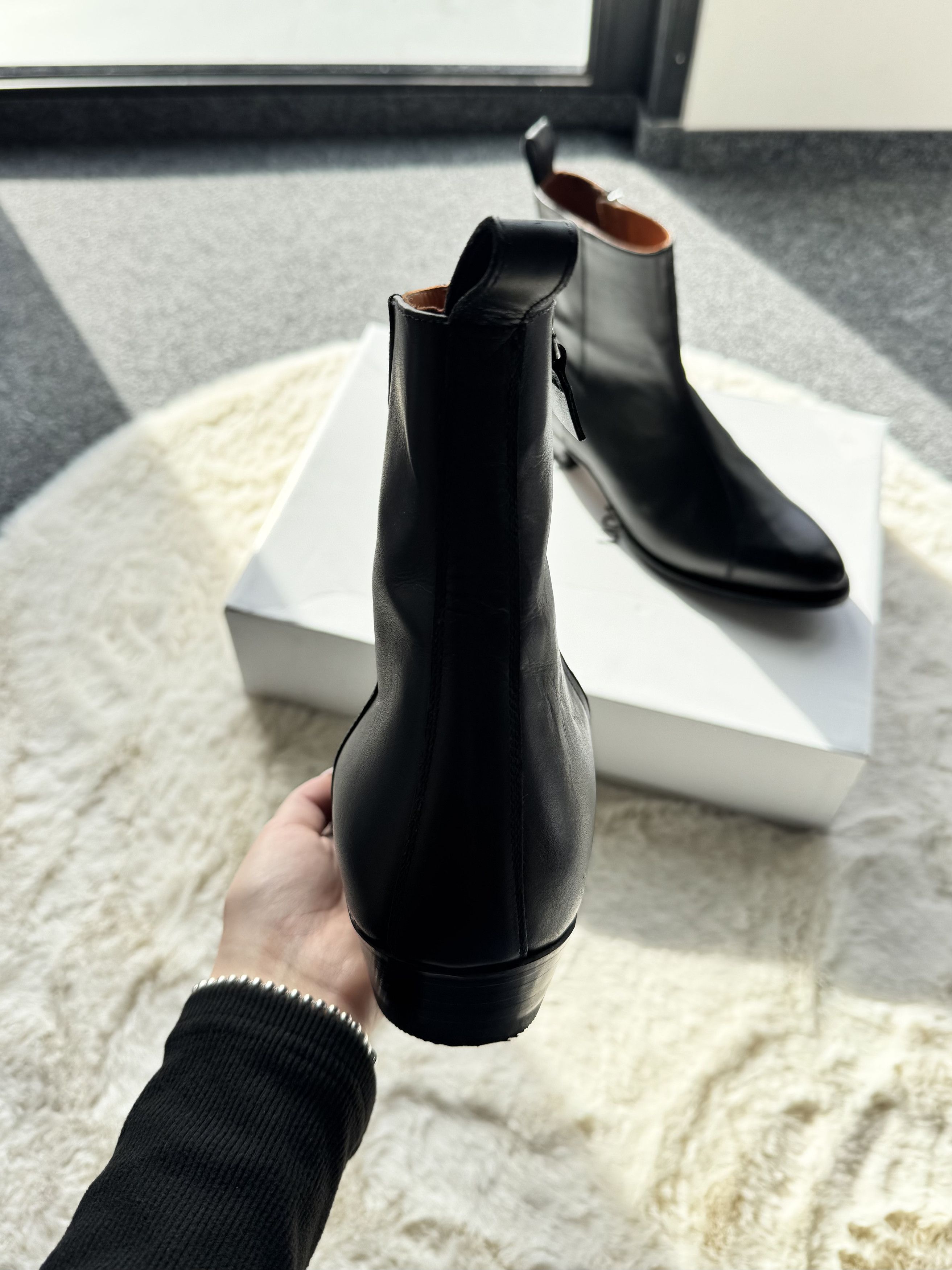 Won Hundred Won Hundred - black leather ankle cowboy boots 45 Size US 12 / EU 45 - 8 Thumbnail