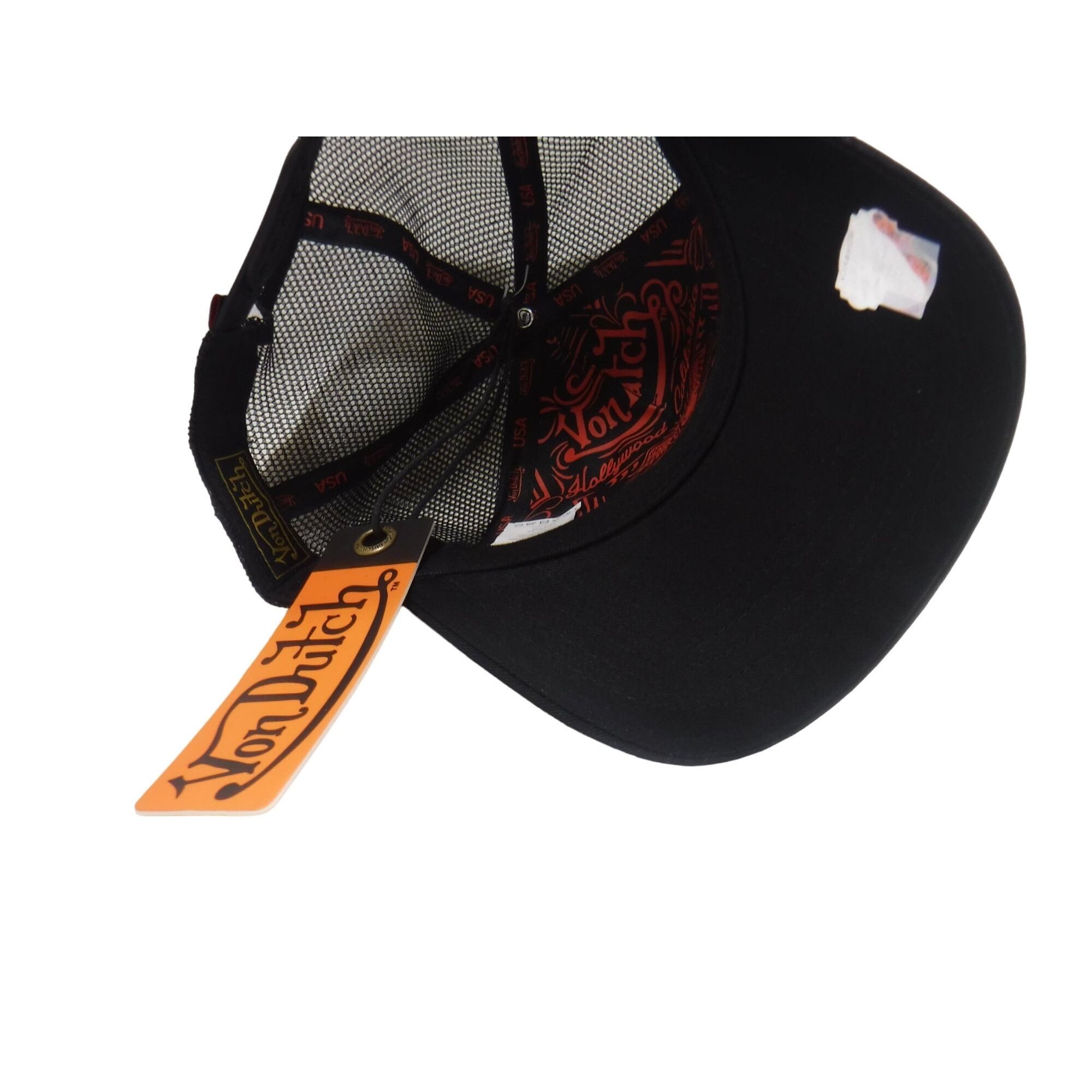 Von Dutch Von Dutch Trucker Hat (V3) Black with Red Flowers and Green Size ONE SIZE - 2 Thumbnail