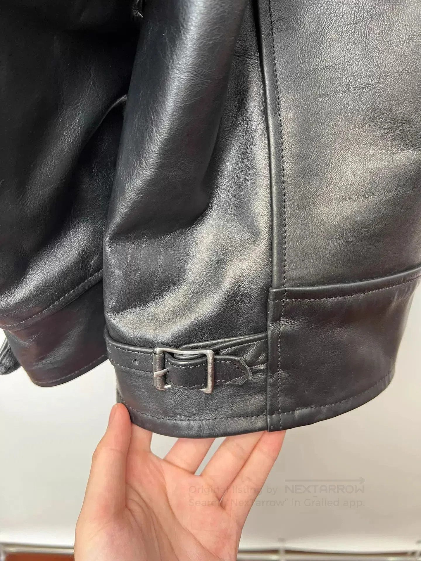 Cockpit USA Black Leather Jacket Size L. Size US L / EU 52-54 / 3 - 6 Thumbnail