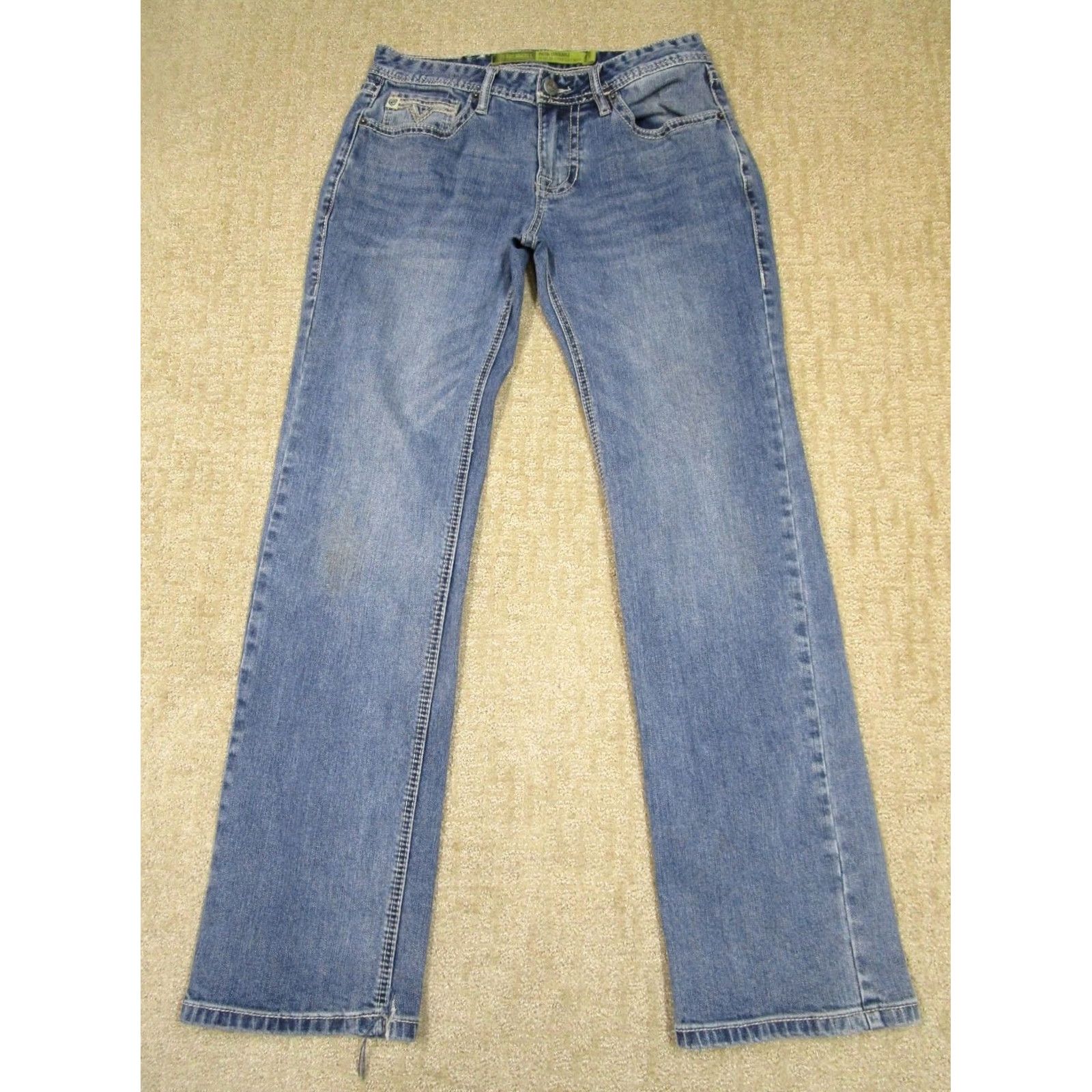 Pistola Rock and Roll Cowboy Rock & Roll Jeans Men 31x34 Blue Bootcut Pistol Stackable Jeans Light Wash Denim Regular Mens Size US 31 - 2 Thumbnail