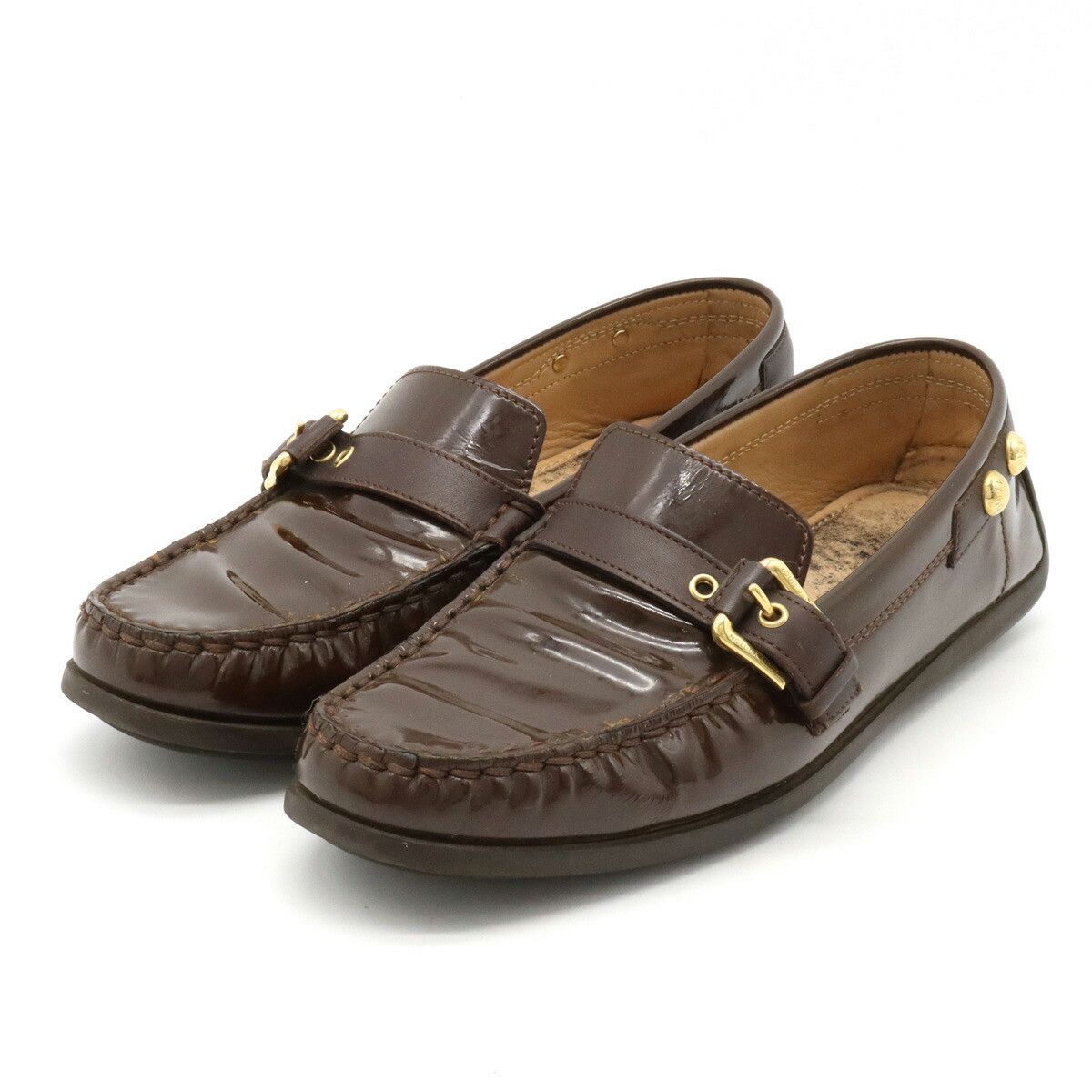 Louis Vuitton Louis Vuitton Louis Vuitton Driving Shoes Patent Leather Loafers Enamel Shoes Size ONE SIZE - 1 Thumbnail