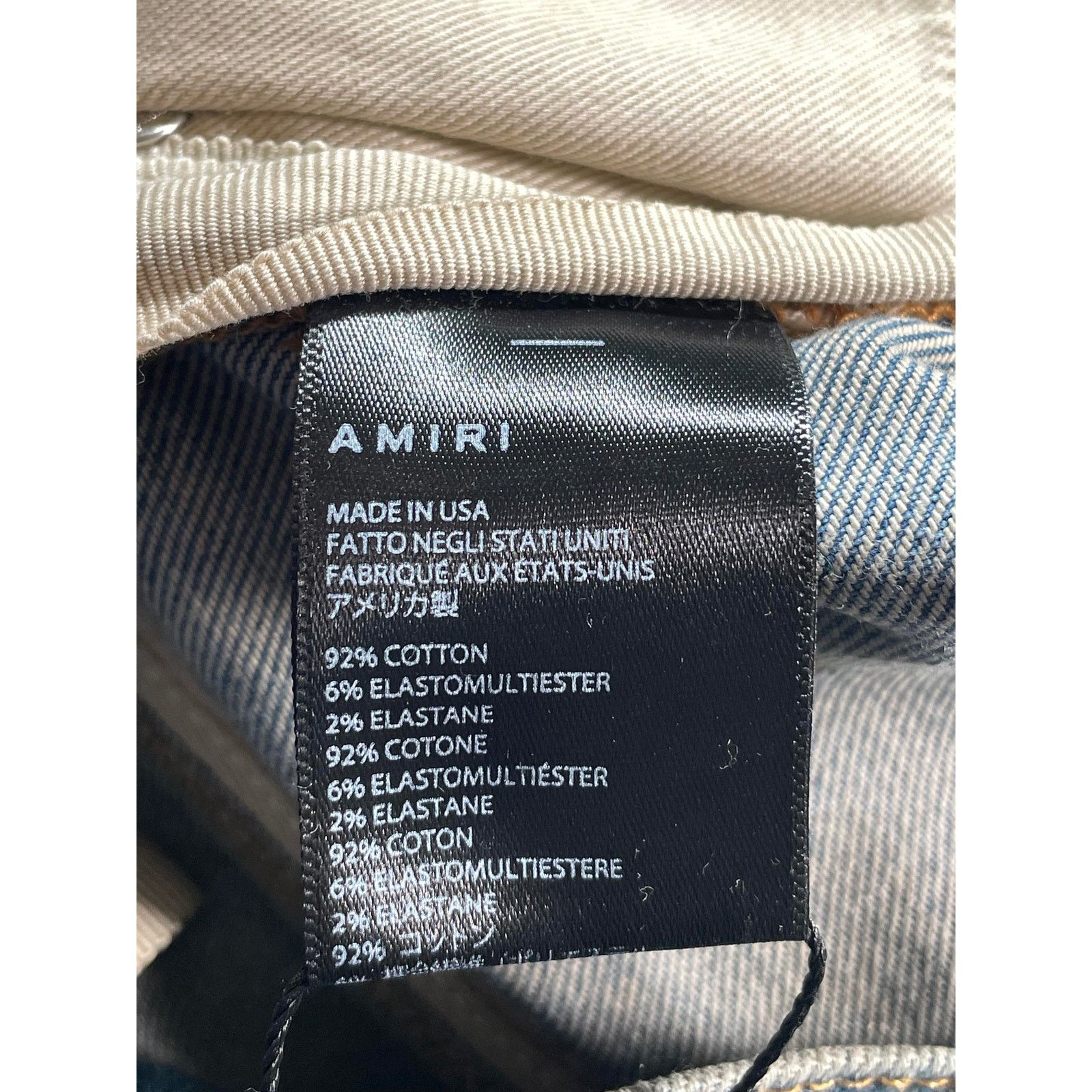 Amiri Amiri MX2 Plaid Patch Light Wash Jeans Size US 33 - 6 Thumbnail