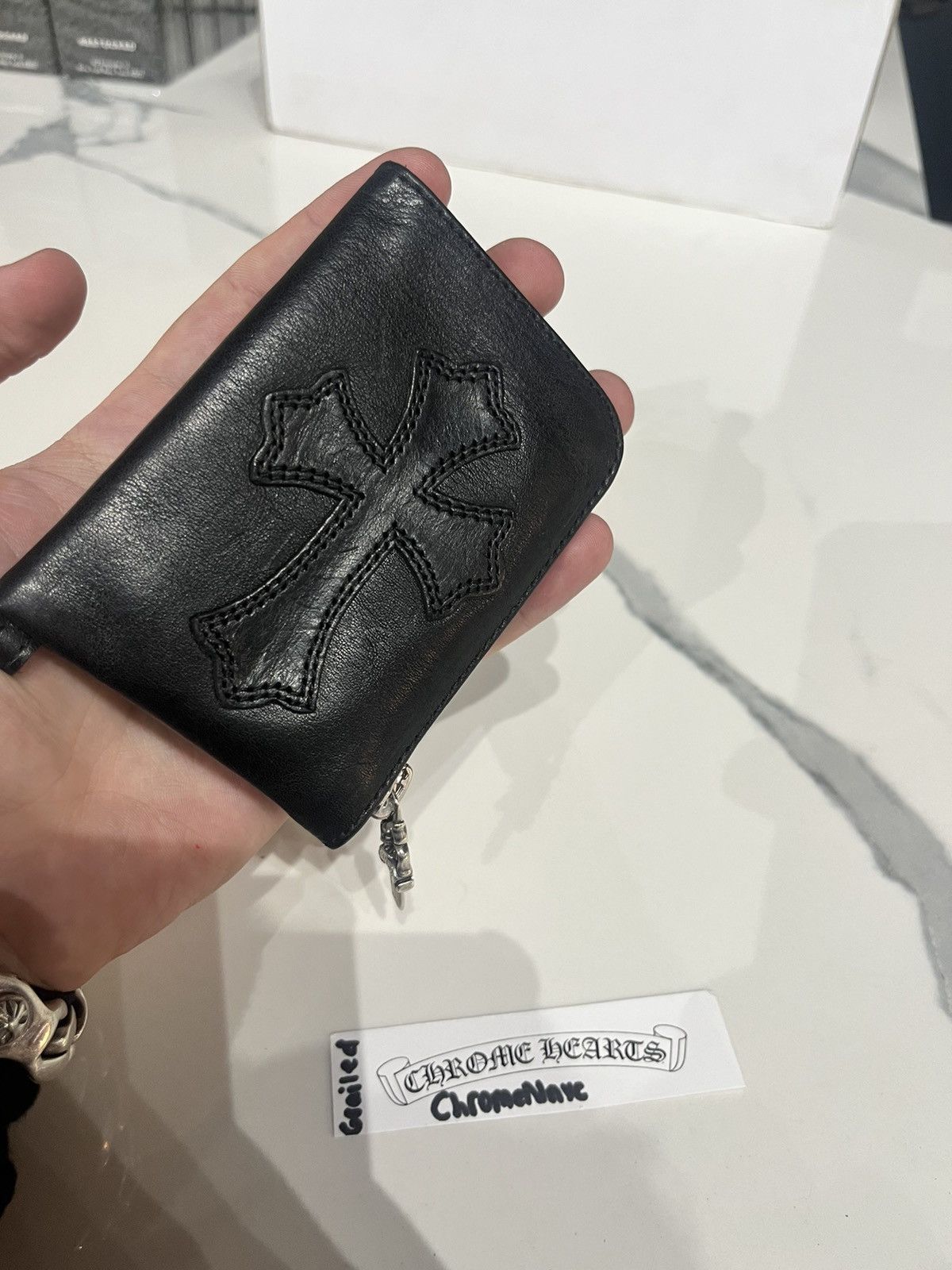 Chrome Hearts BRAND NEW Chrome Hearts Leather Cemetery Patch Zip 