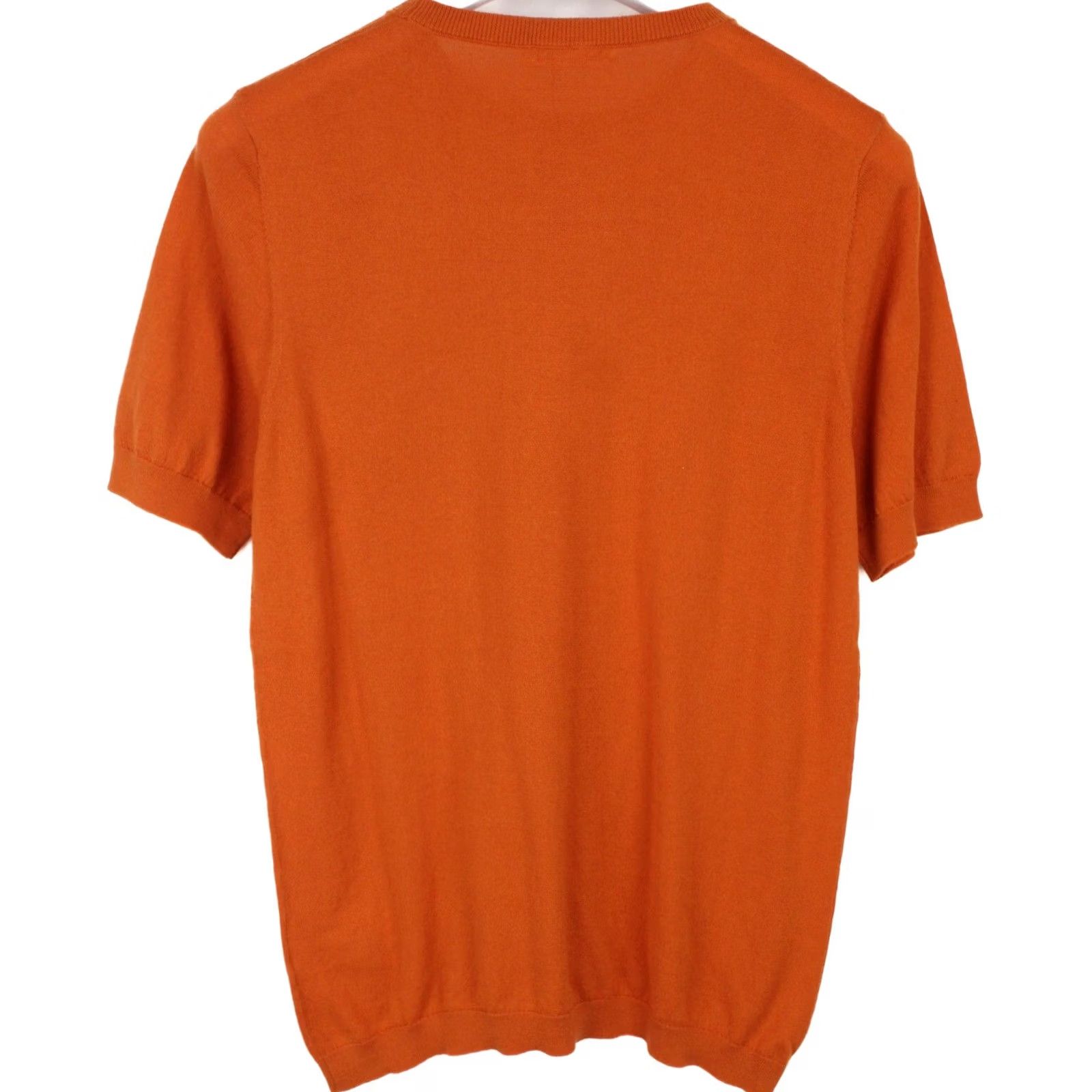 Suitsupply Suitsupply Olympics T-Shirt Women's XL Merino Wool Cotton Knit Short Sleeve Orange Crew Neck Logo Knit Size XL / US 12-14 / IT 48-50 - 2 Thumbnail