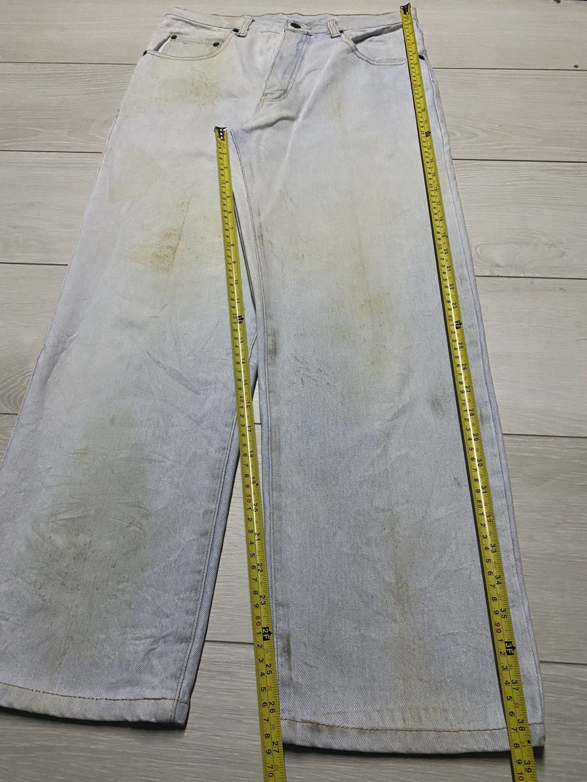 Vintage Vintage Giordano Blue Light Wash Rusty Loose Jeans Size US 30 / EU 46 - 16 Thumbnail