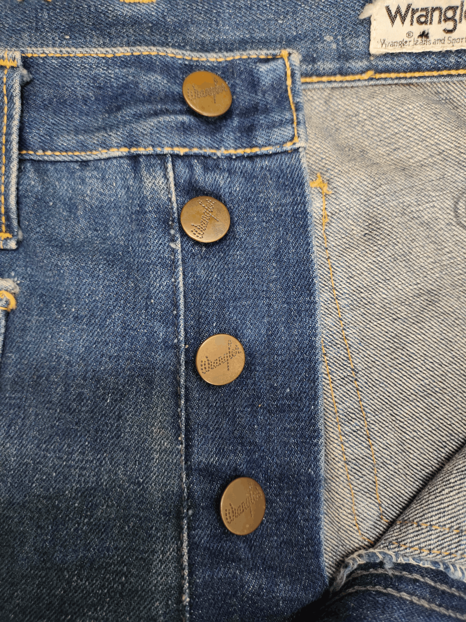 If Six Was Nine Flare Jeans 80s Wrangler Denim Boot Cut Bell Bottom Size US 30 / EU 46 - 11 Thumbnail