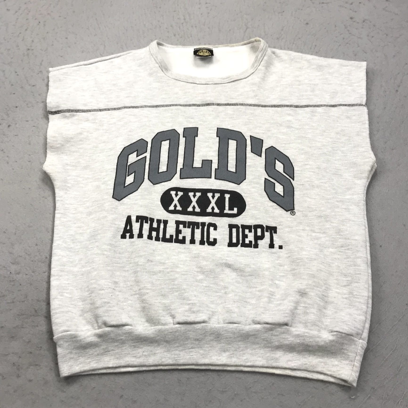 Vintage VINTAGE Gold's Gym Sweatshirt Mens M Gray Sleeveless Gym Lifting 90s Size US M / EU 48-50 / 2 - 2 Thumbnail