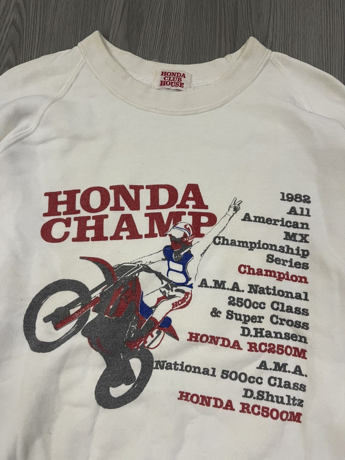 Honda Golden era 80s HONDA Champ MX dirt bike crewneck pullover Size US M / EU 48-50 / 2 - 4 Thumbnail