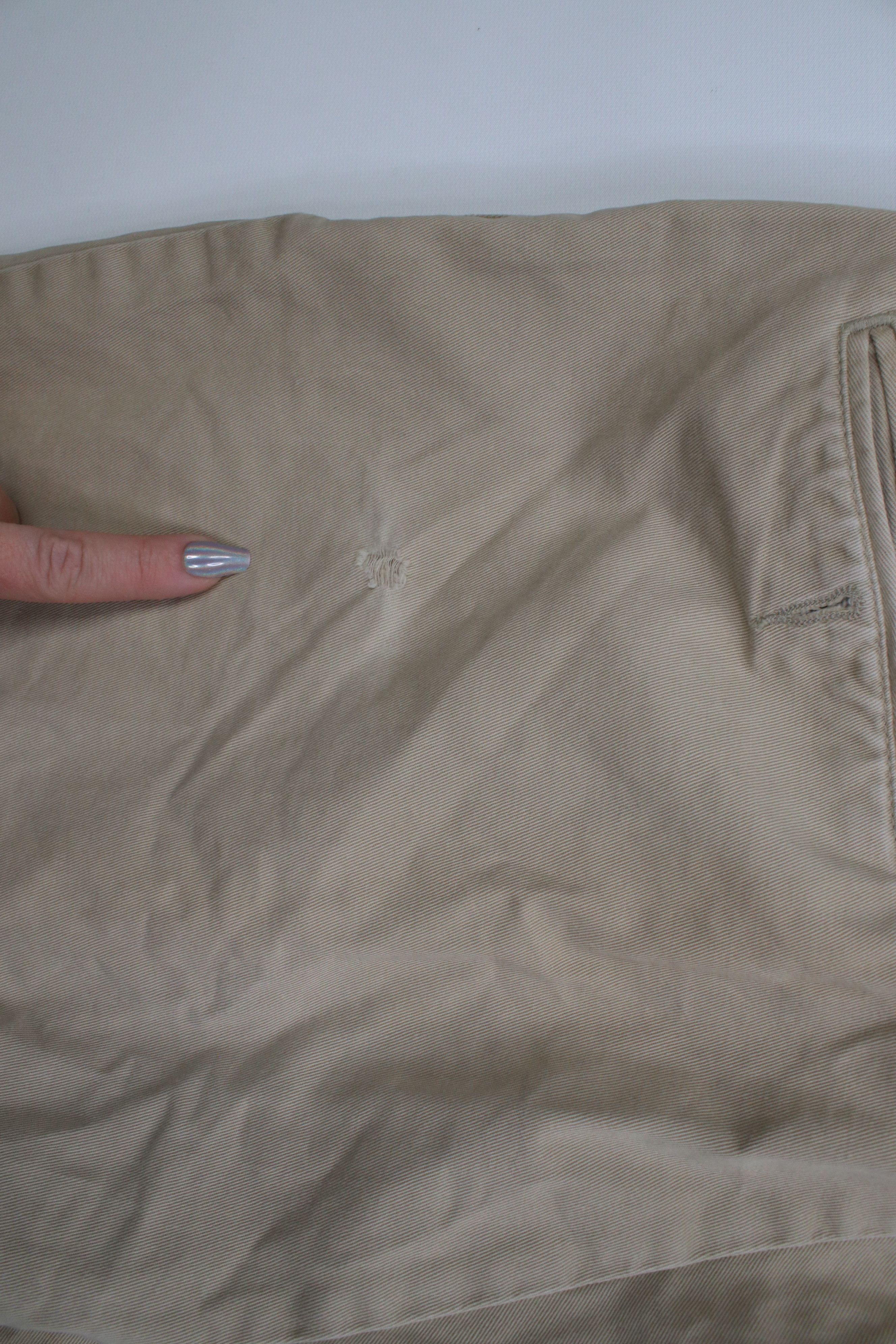 Polo Ralph Lauren Vintage 90s Ralph Lauren Cuffed Chino Pants Trousers Khaki Size US 34 / EU 50 - 14 Thumbnail