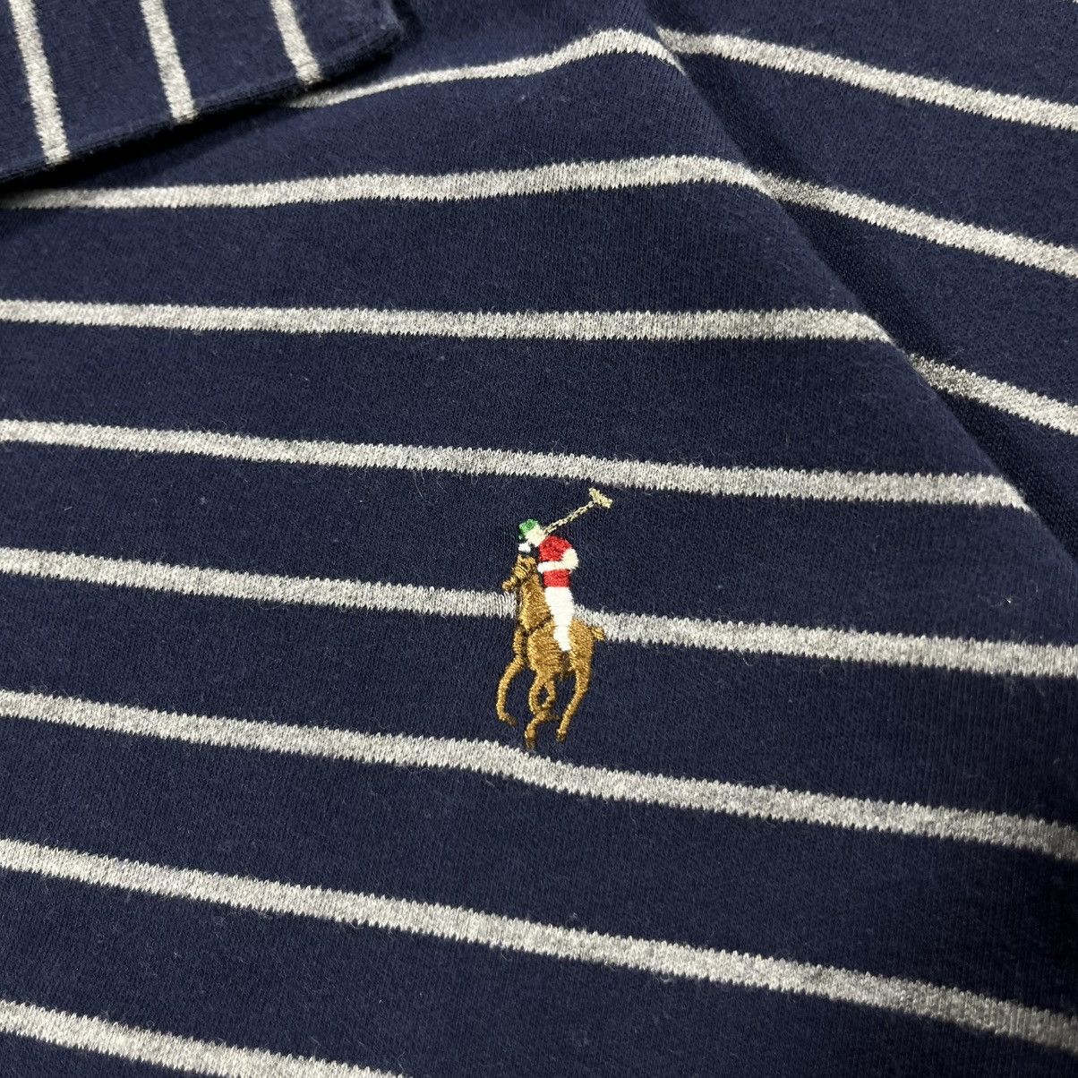 Polo Ralph Lauren Vintage Polo Ralph Lauren Striped Rugby Shirt Oxford Pony Size US L / EU 52-54 / 3 - 8 Thumbnail